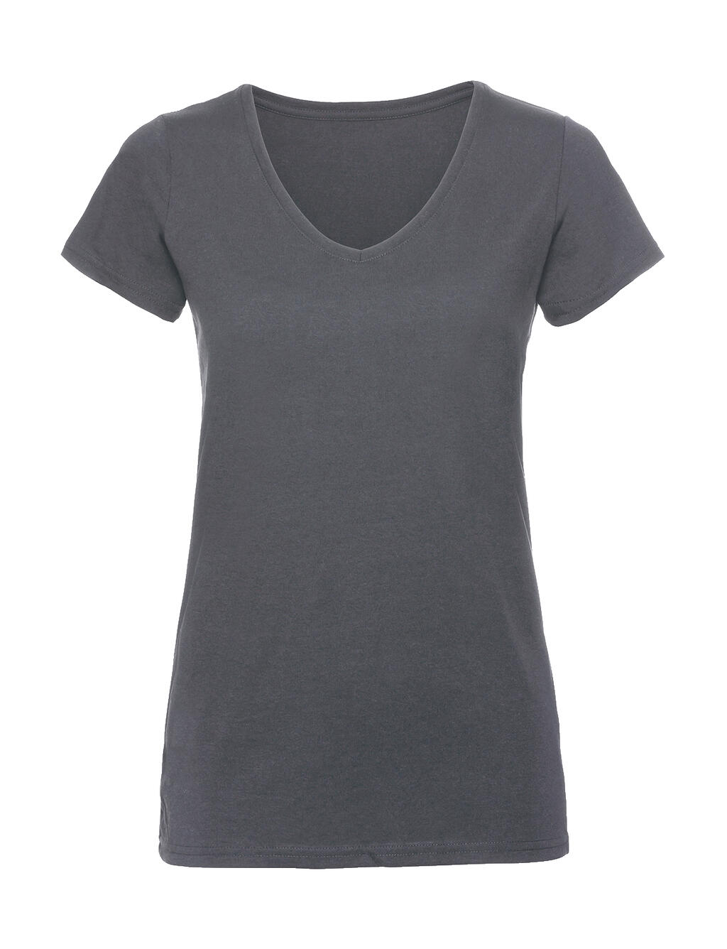 Camiseta de cuello en V para mujer HD - Gris Convoy