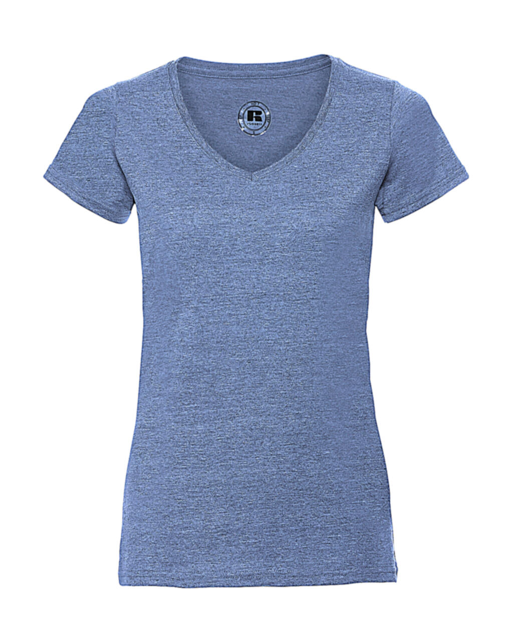 Camiseta de cuello en V para mujer HD - Marfil azul