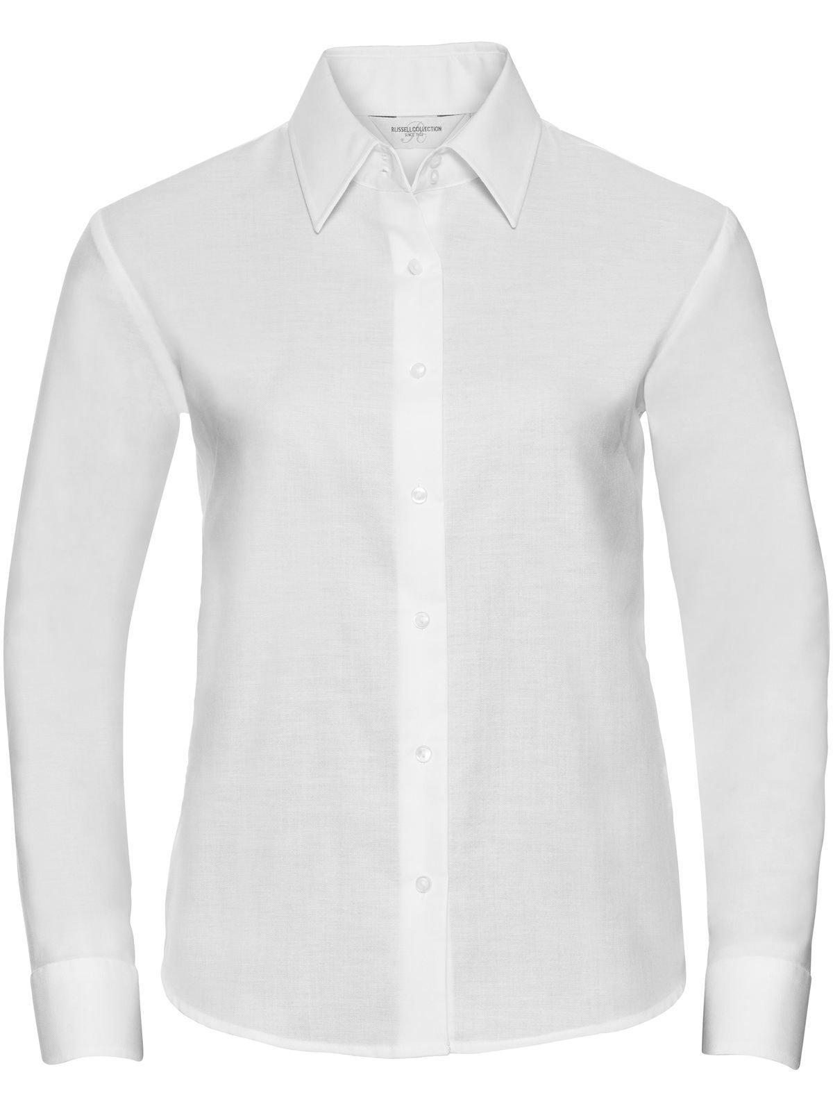 Camisa Oxford de manga larga para mujer - 30 - Blanco