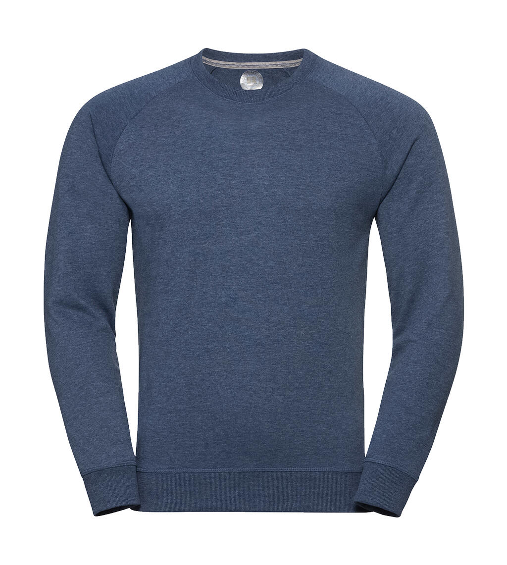 Sudadera de felpa francesa raglán HD para hombre - N9 - Azul marino jaspeado brillante
