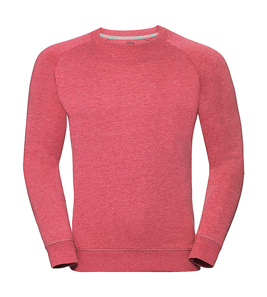 Sudadera de felpa francesa raglán HD para hombre - RM - Marfil rojo