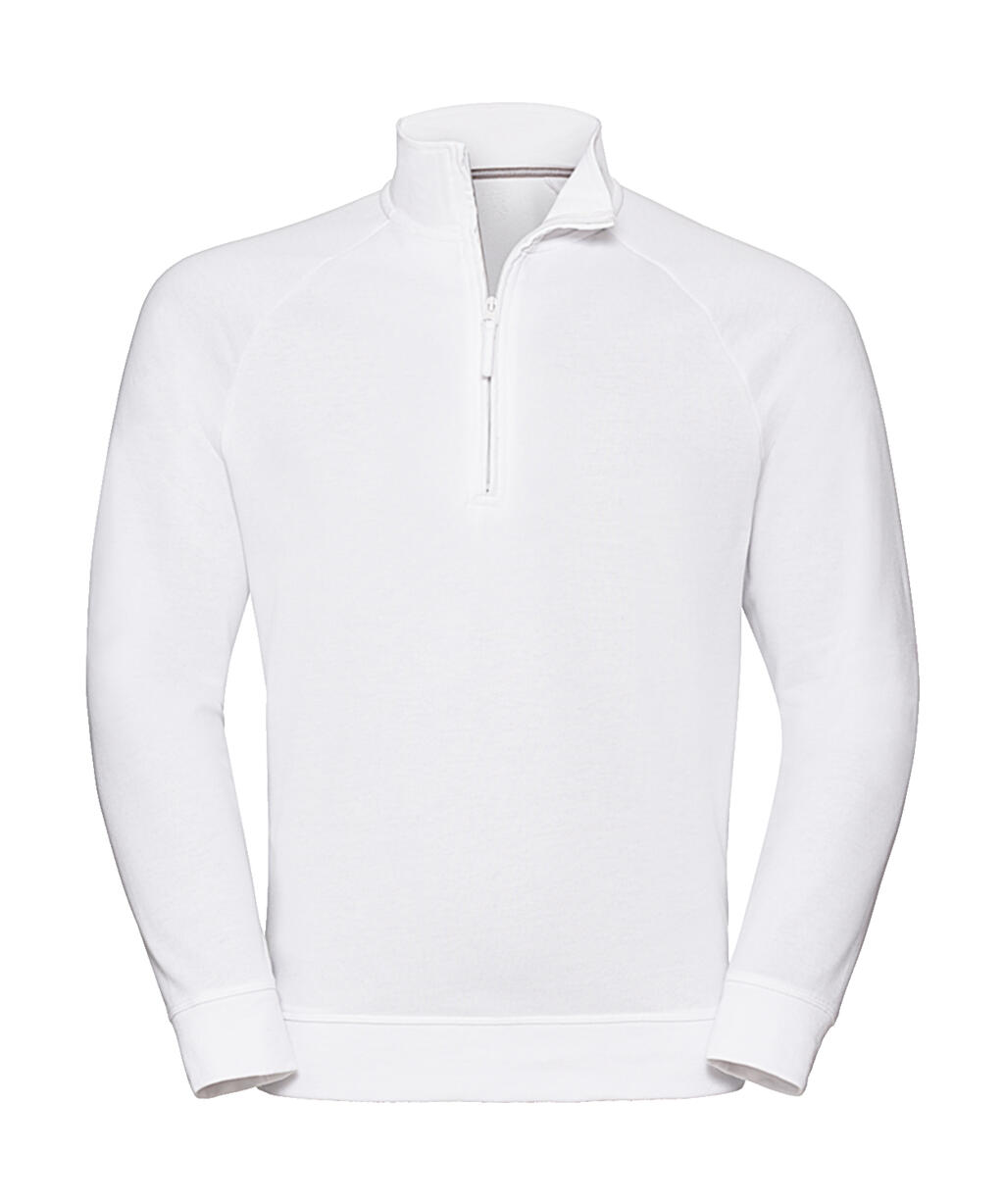 Sudadera francesa de felpa HD con cremallera de 1/4 para hombre - 30 - Blanco