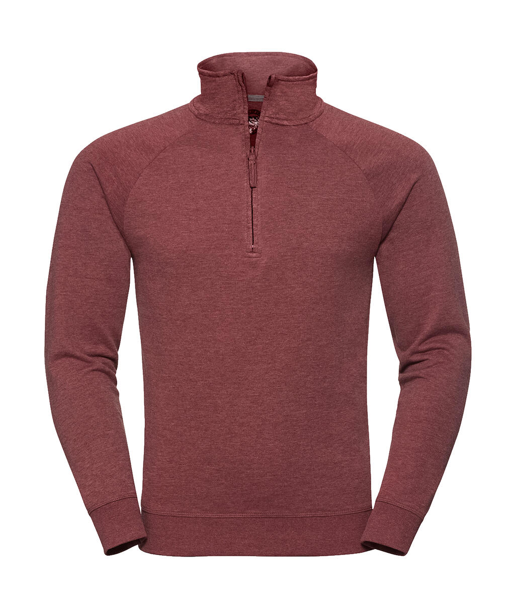 Sudadera francesa de felpa HD con cremallera de 1/4 para hombre - Marfil granate