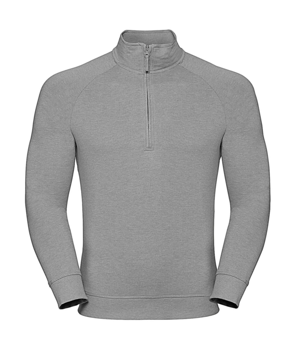 Sudadera francesa de felpa HD con cremallera de 1/4 para hombre - S7 - Marga plateada