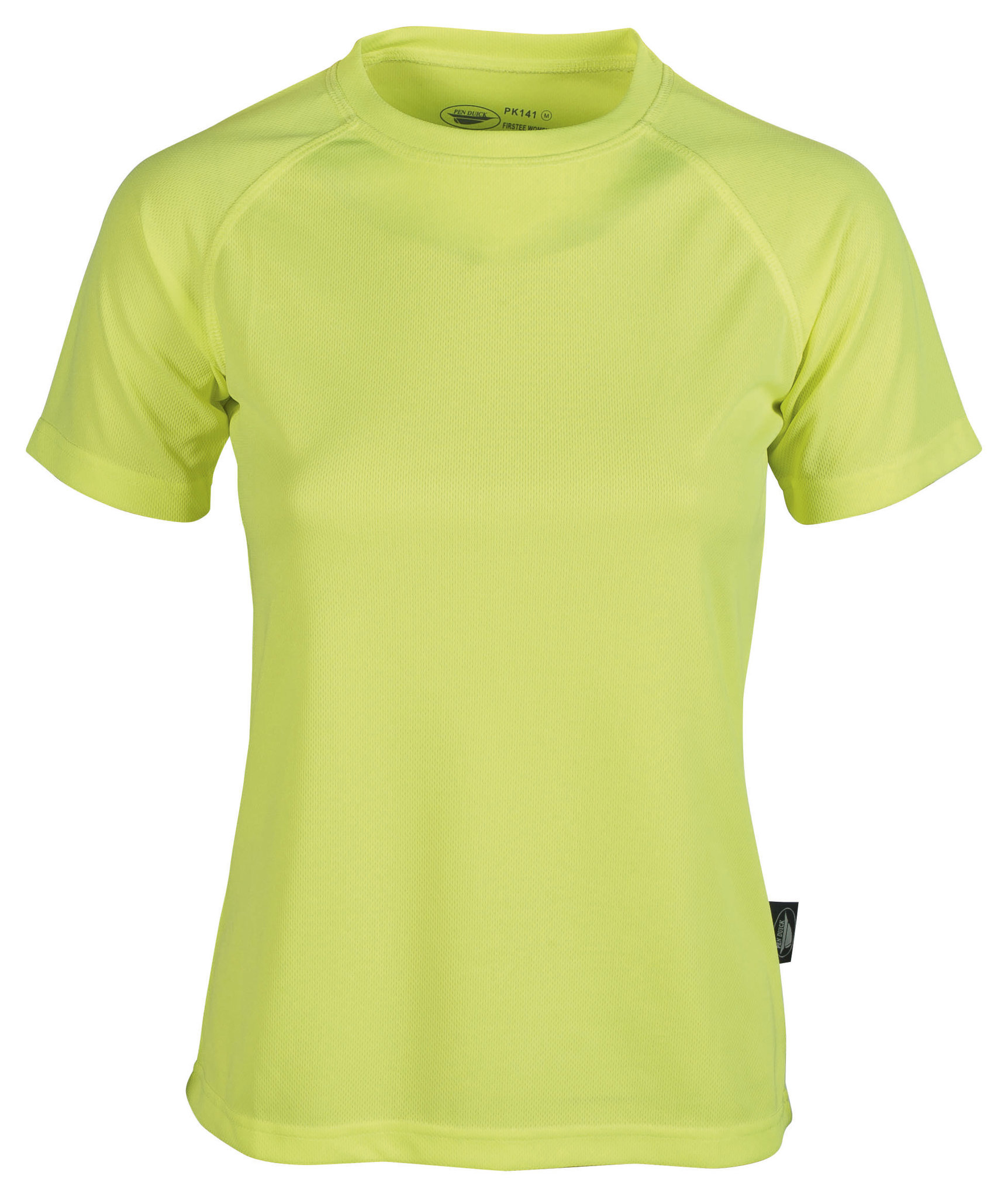 Camiseta deportiva Firstee para mujer, 100% poliéster, 140 g, talla XS. - GR - Verde fluorescente