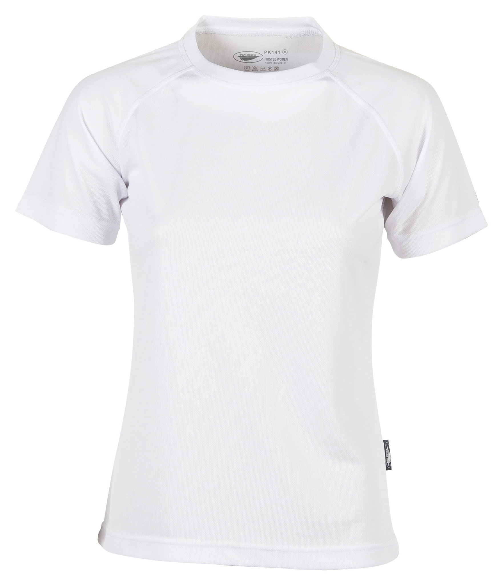 Camiseta deportiva Firstee para mujer, 100% poliéster, 140 g, talla XS. - WH - Blanco