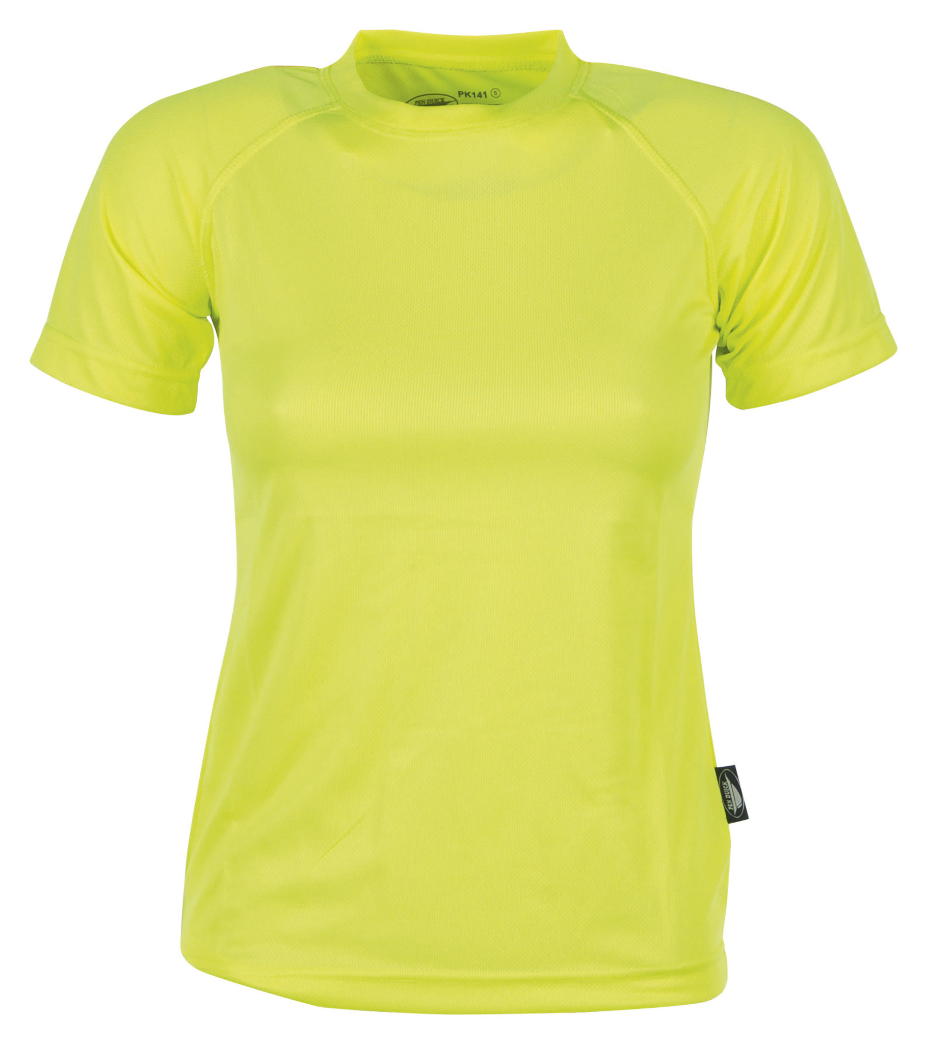 Camiseta deportiva Firstee para mujer, 100% poliéster, 140 g, talla XS. - YE - Amarillo fluorescente