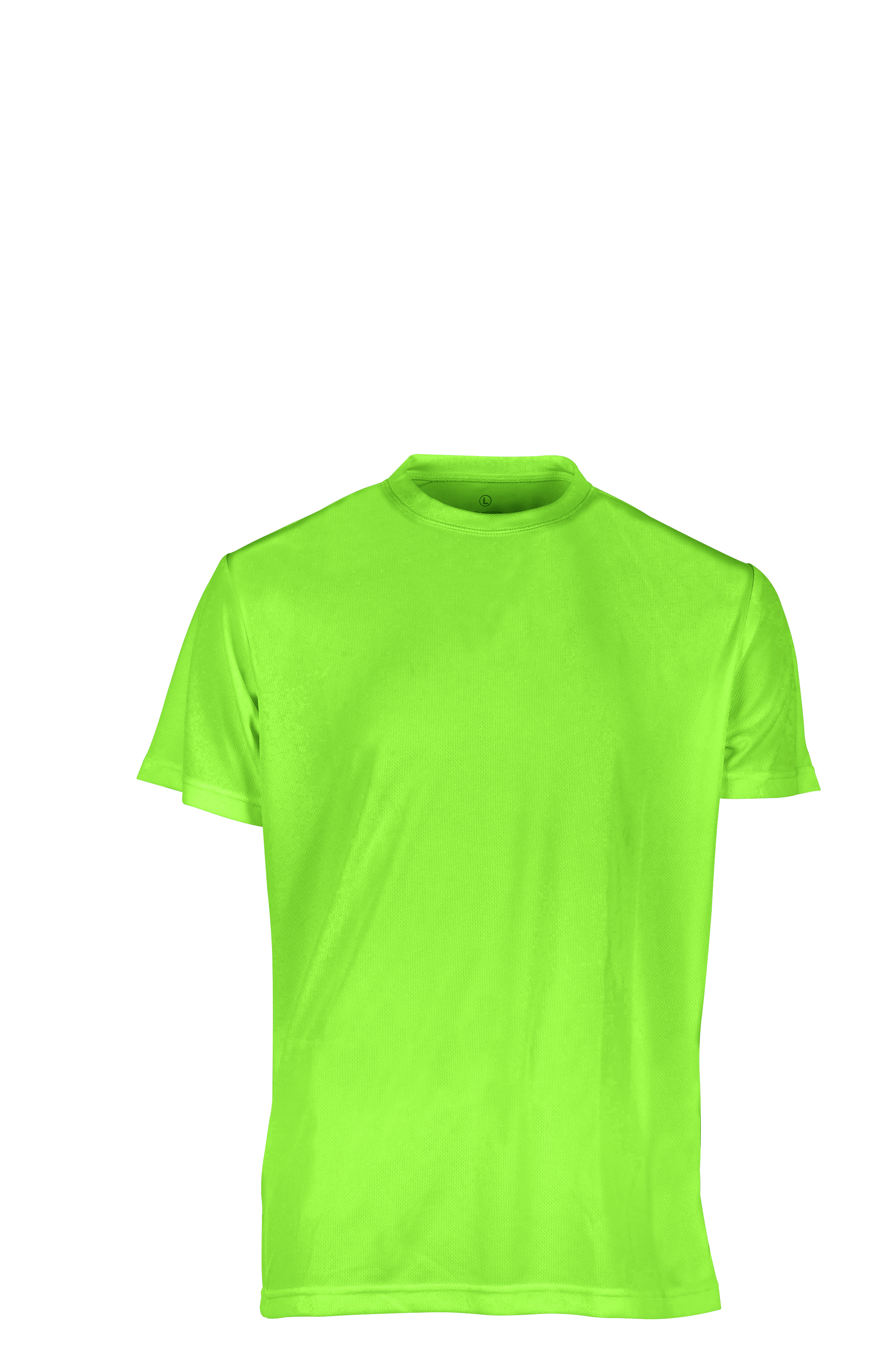 Camisa deportiva G/CM/C 100% poliéster 130 gr/m2 Aqua XXS - GR - Verde fluorescente