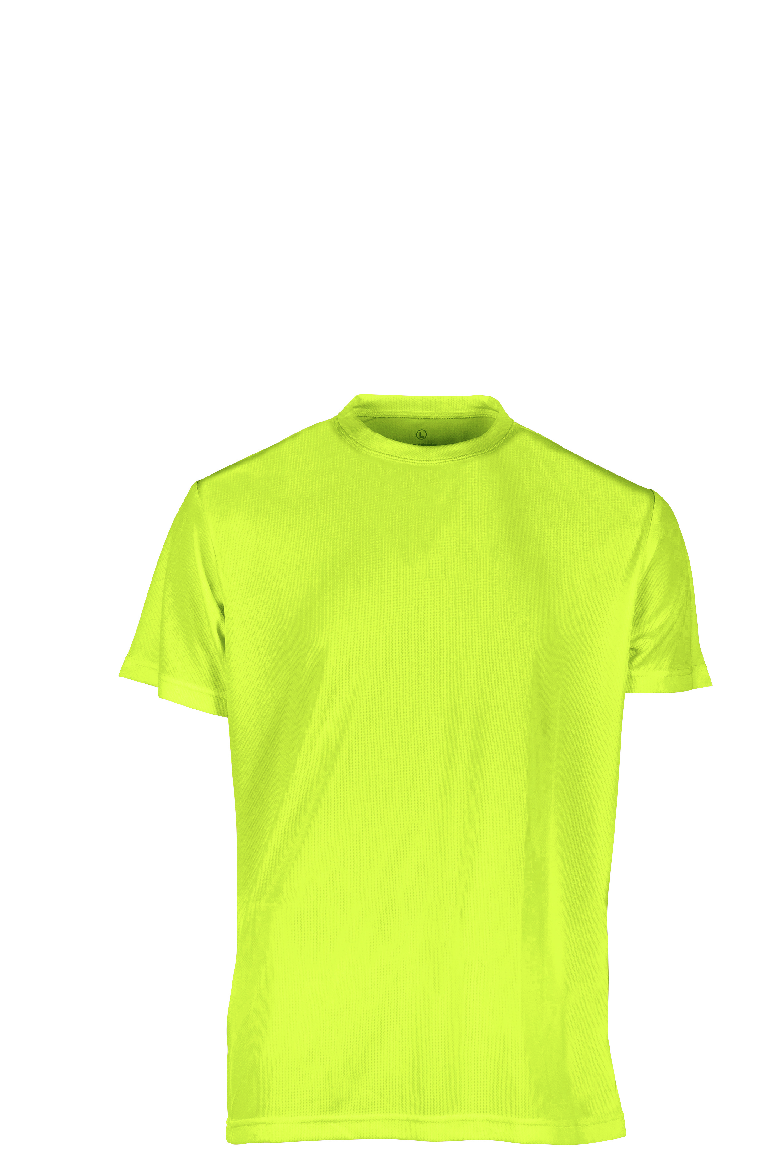 Camisa deportiva G/CM/C 100% poliéster 130 gr/m2 Aqua XXS - YE - Amarillo fluorescente