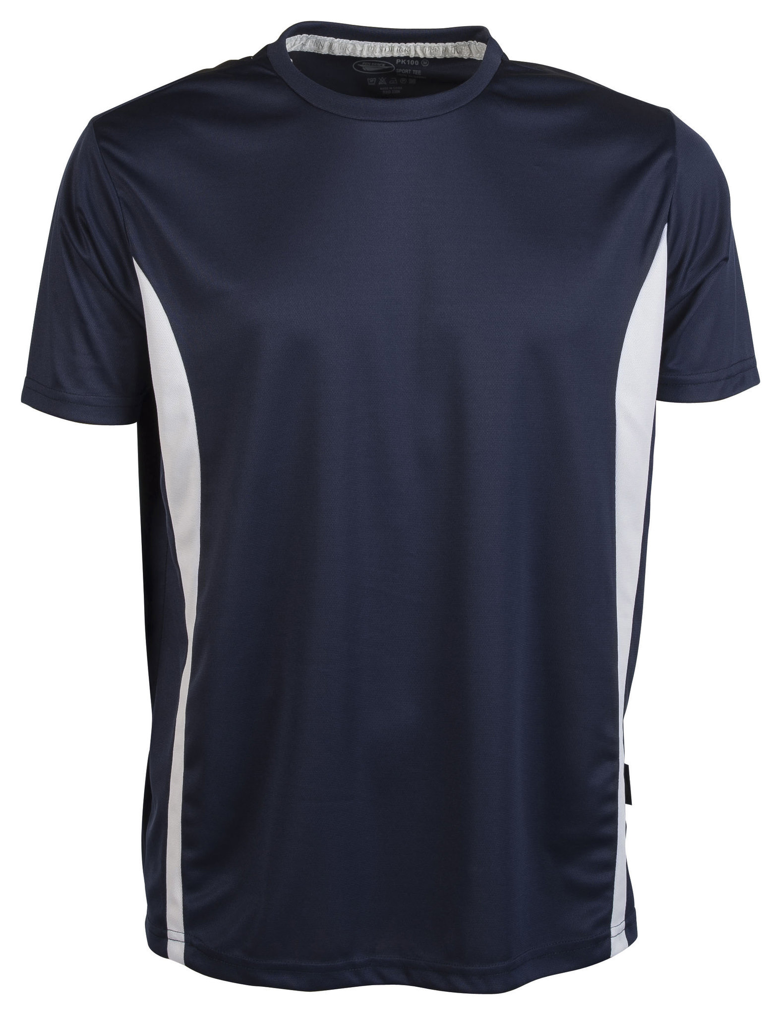 Camiseta deportiva con contraste M/C 100% poliéster 140 gr/m2 Azul/Blanco S - Nueva York - Marina
