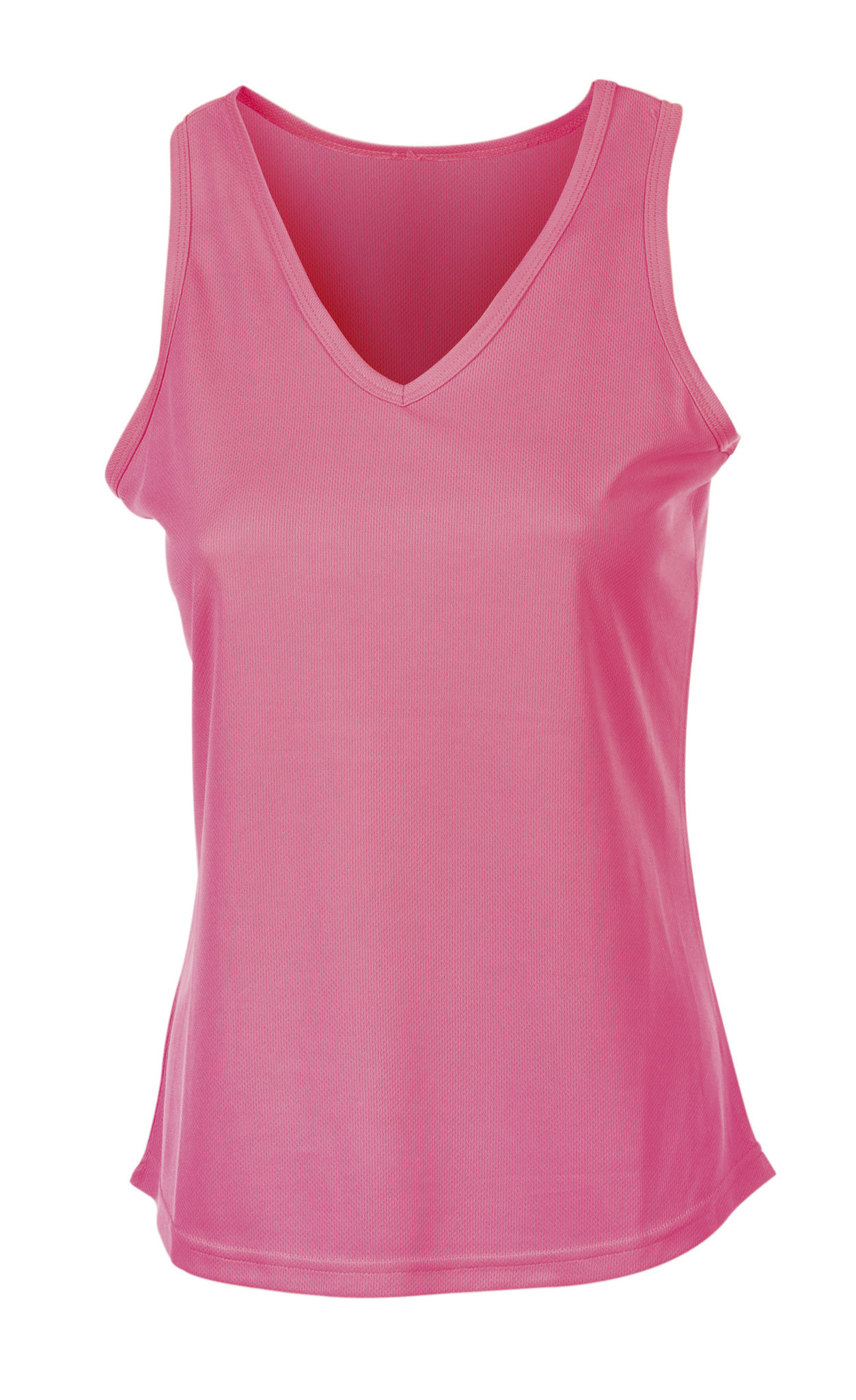 Camiseta deportiva sin mangas Firstop para mujer, 100% poliéster, 140 g, Atoll S - PK - Rosa fluorescente