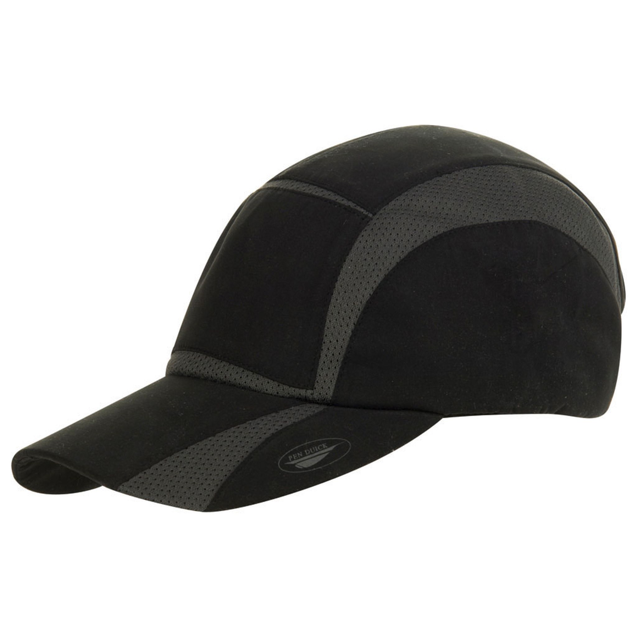 Gorra deportiva 100% transpirable, color negro/gris - BK - Negro