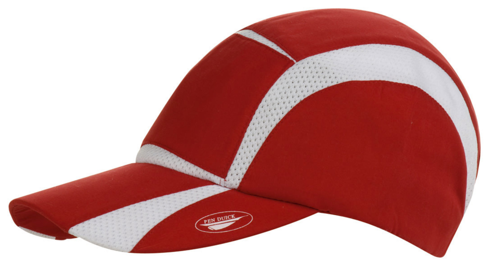 Gorra deportiva 100% transpirable, color negro/gris - RD - Rojo brillante