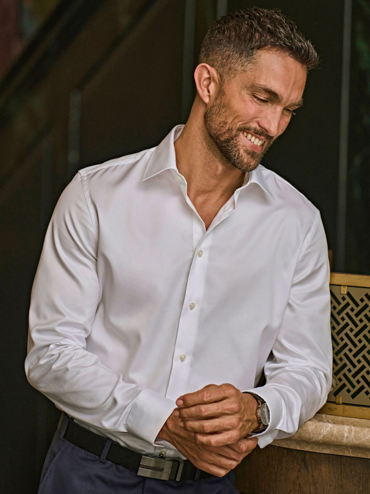 Camisa de lujo de corte ajustado