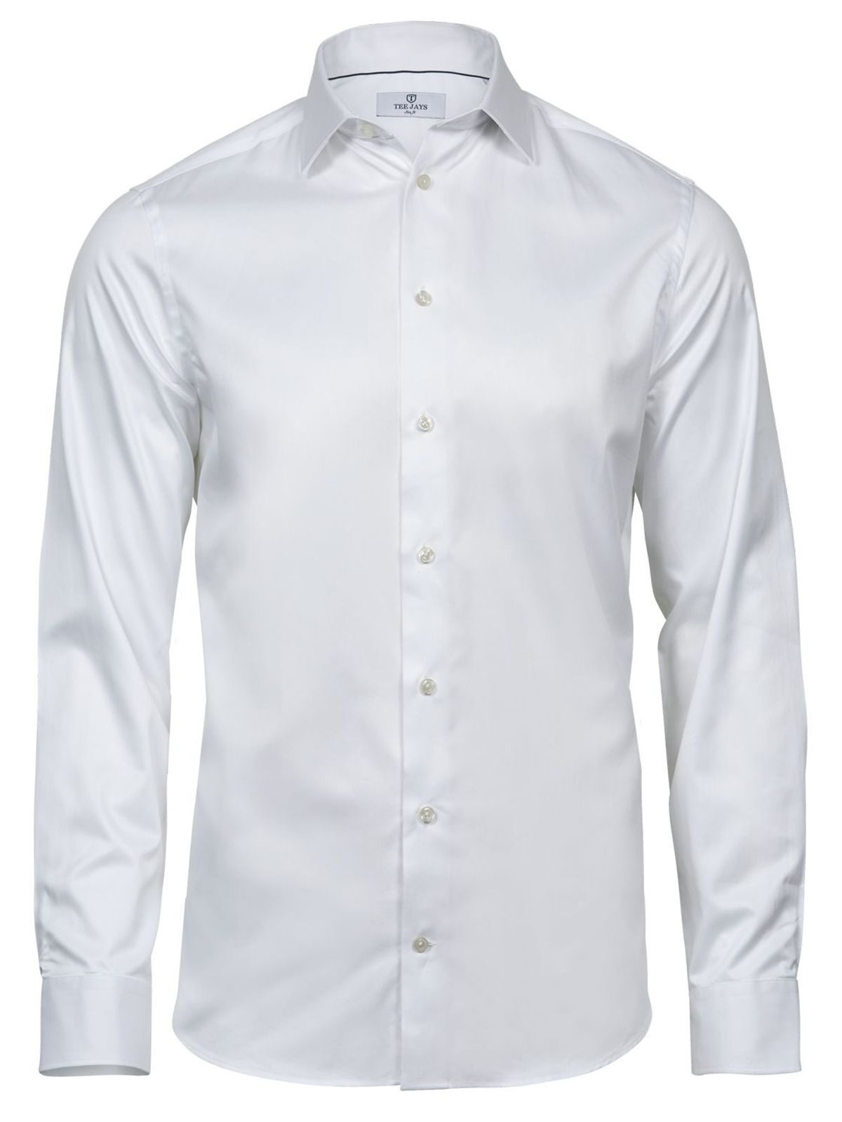 Camisa de lujo de corte ajustado - 001 - Blanco