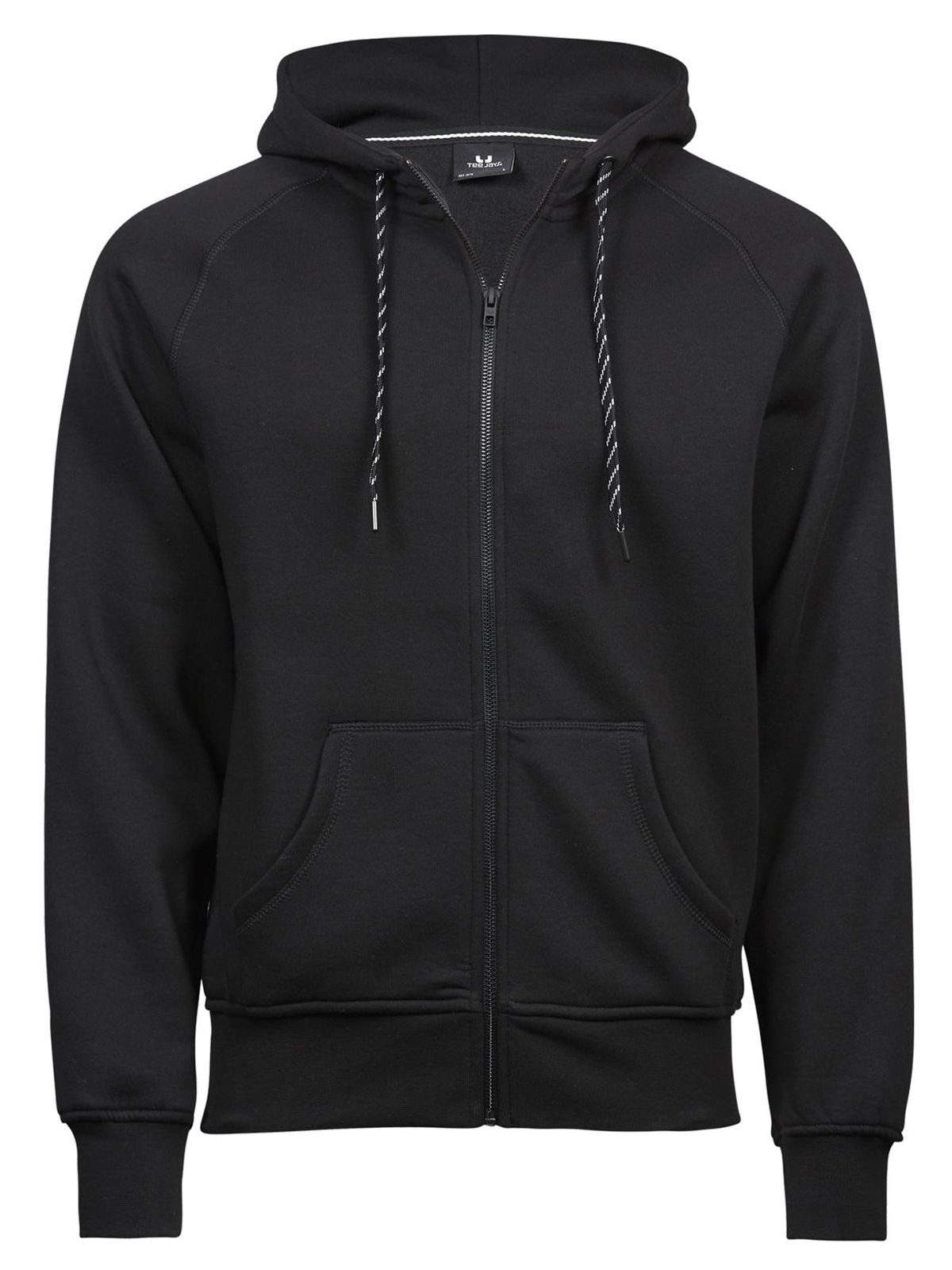 Sudadera con capucha y cremallera completa para hombre. - 002 - Negro
