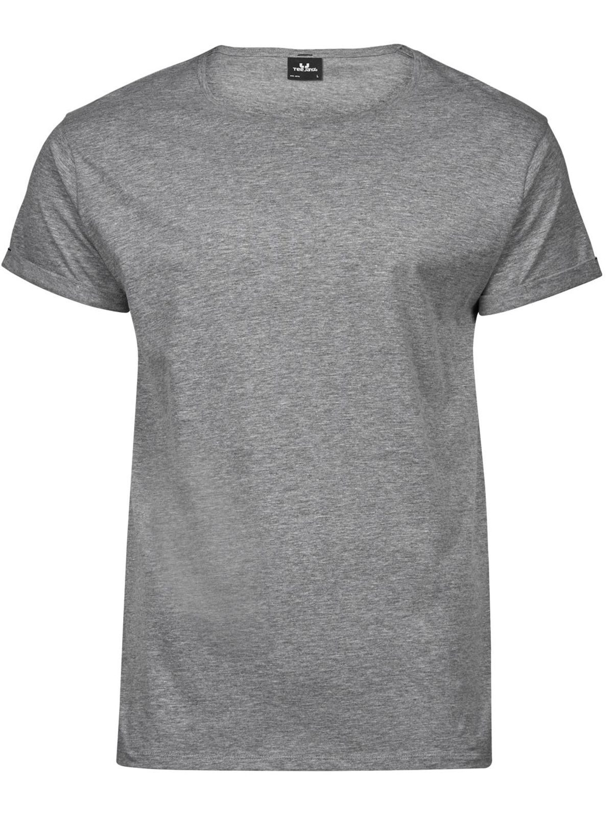 Camiseta enrollable para hombre - 007 - Gris jaspeado