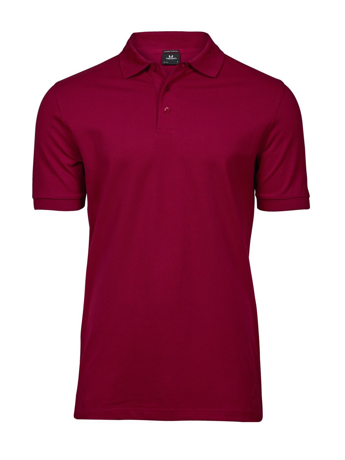 Polo elástico de lujo para hombre - 012 - Rojo Intenso