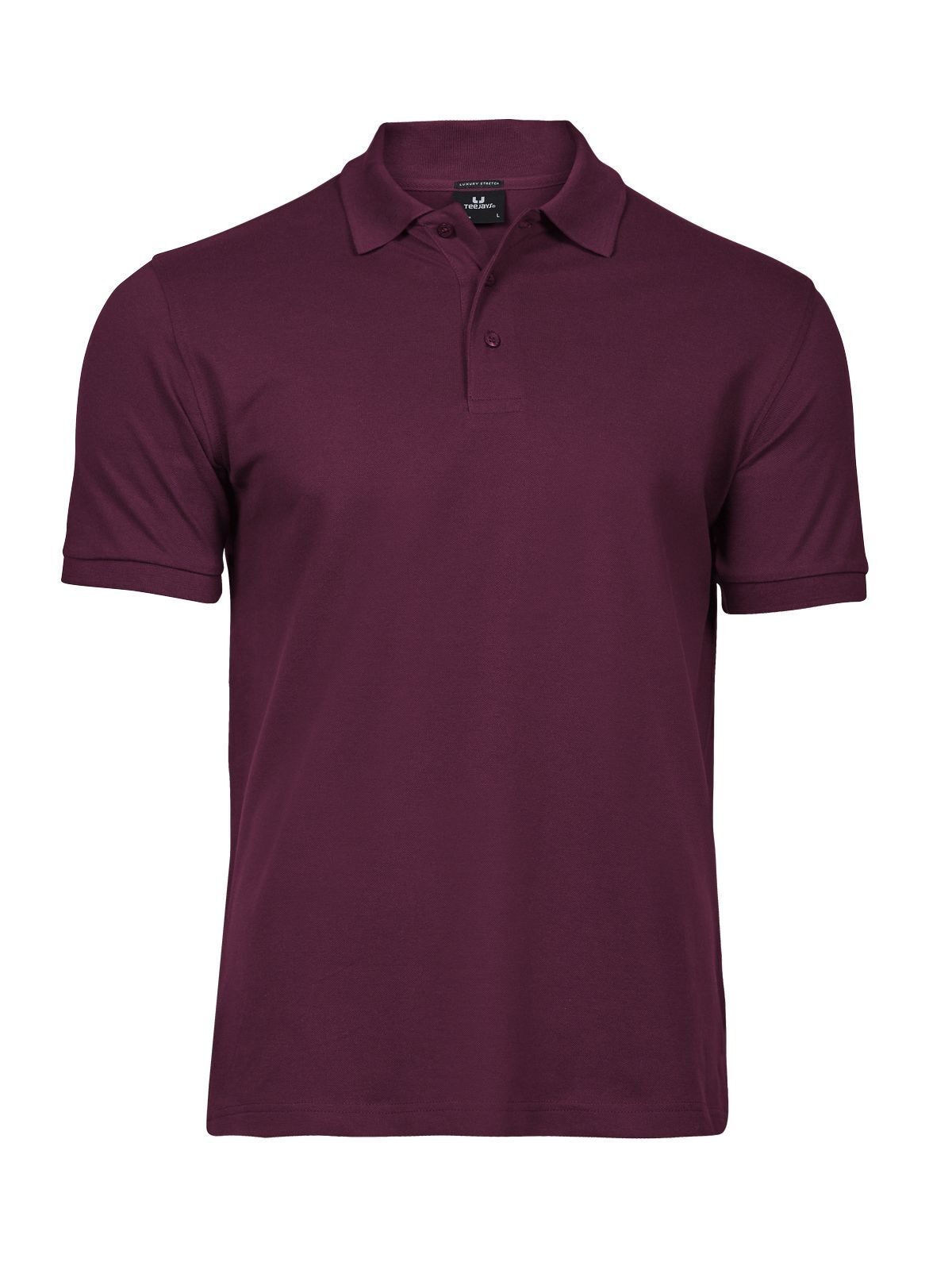 Polo elástico de lujo para hombre - Vino
