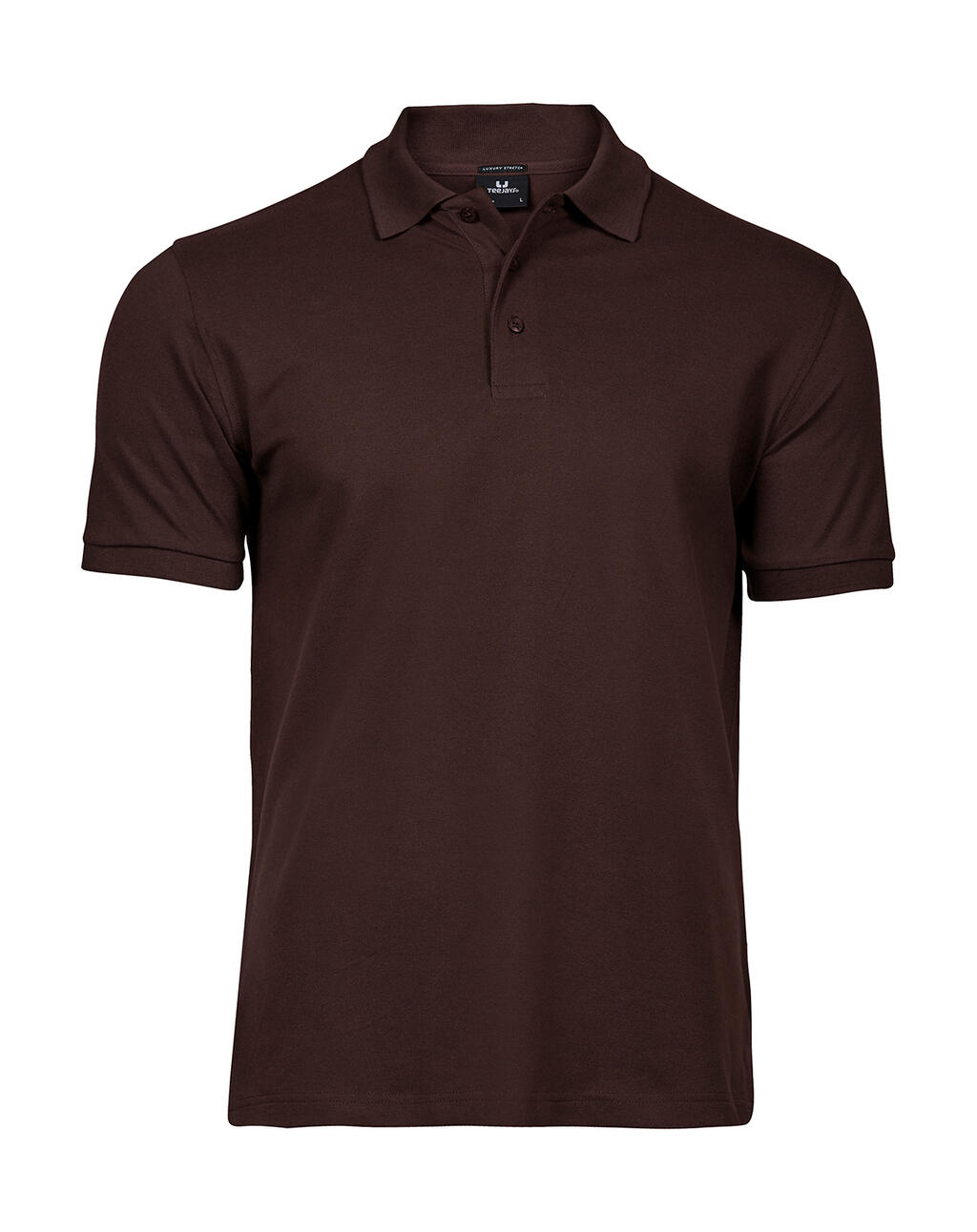 Polo elástico de lujo para hombre - Chocolate