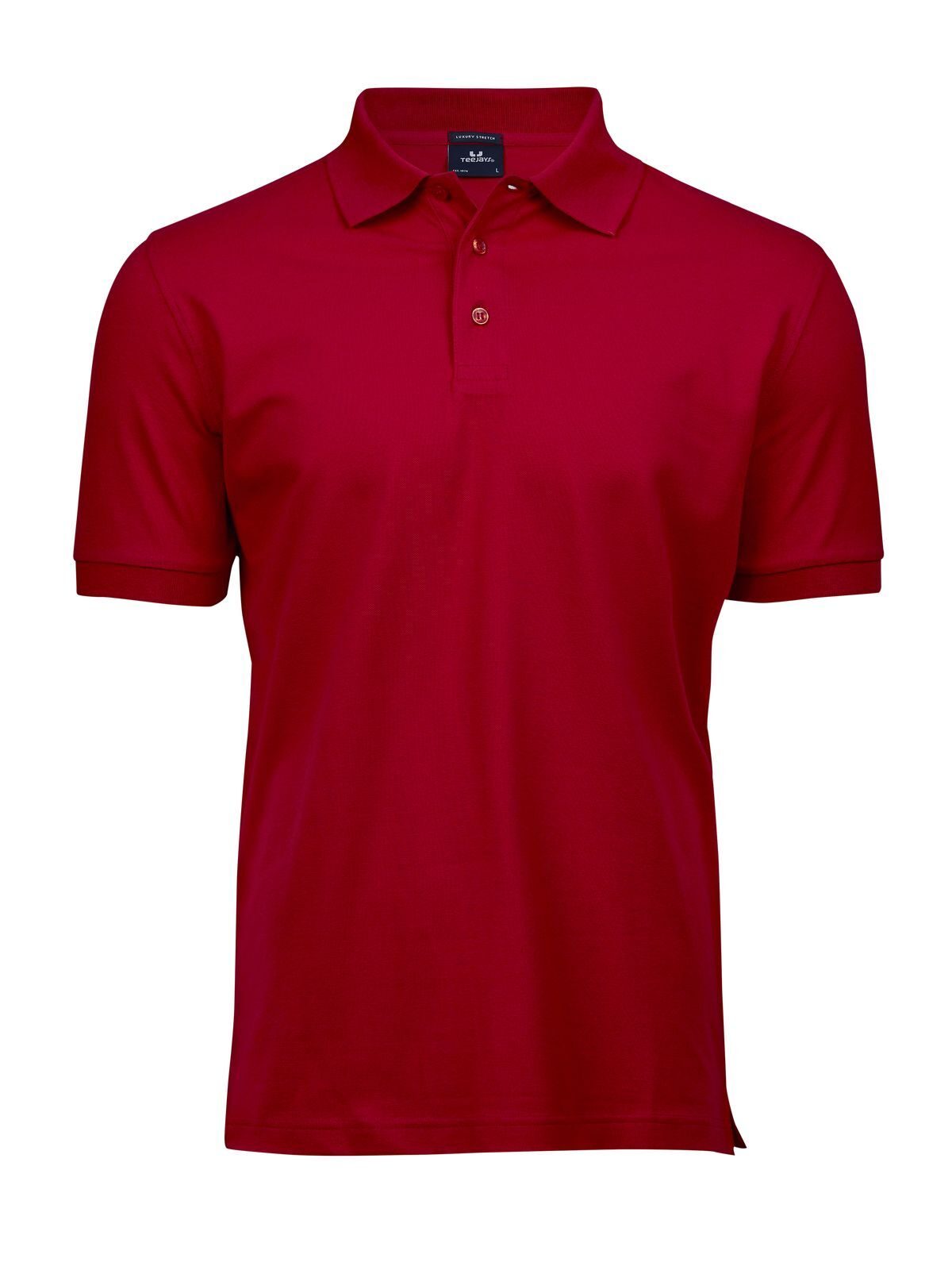 Polo elástico de lujo para hombre - 004 - Rojo