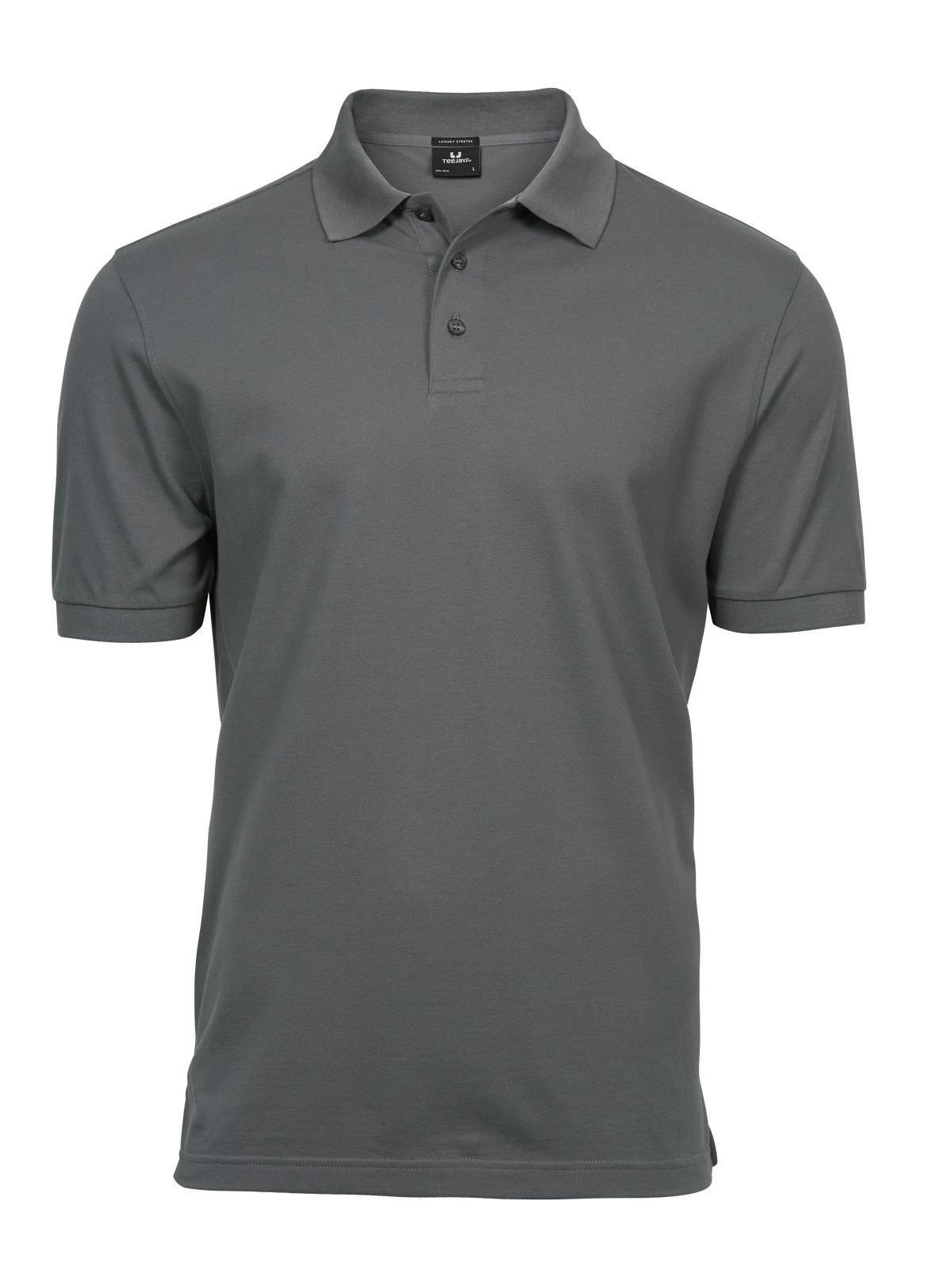 Polo elástico de lujo para hombre - 050 - Gris Polvo