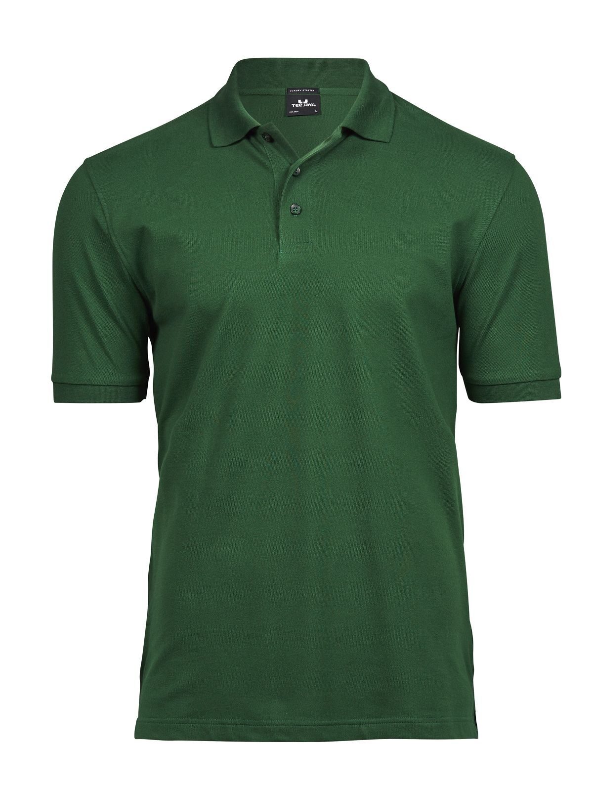 Polo elástico de lujo para hombre - 056 - Verde Bosque