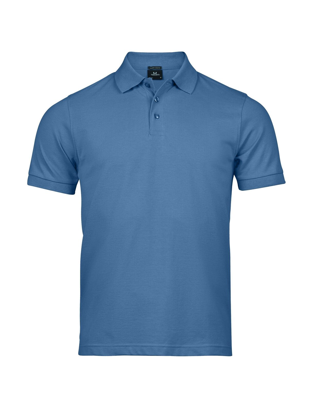 Polo elástico de lujo para hombre - Azul océano