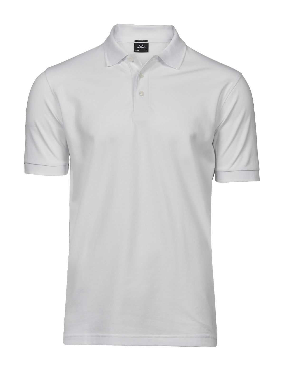 Polo elástico de lujo para hombre - 001 - Blanco