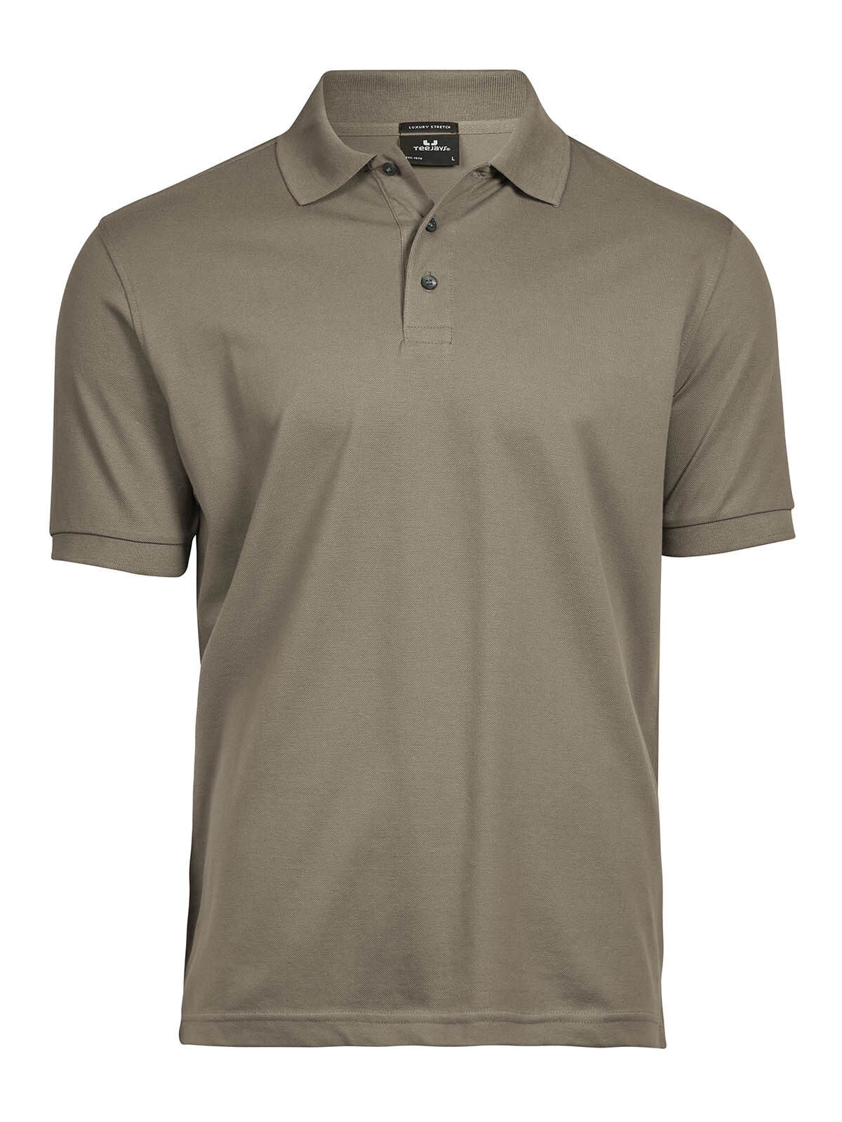 Polo elástico de lujo para hombre - Arcilla