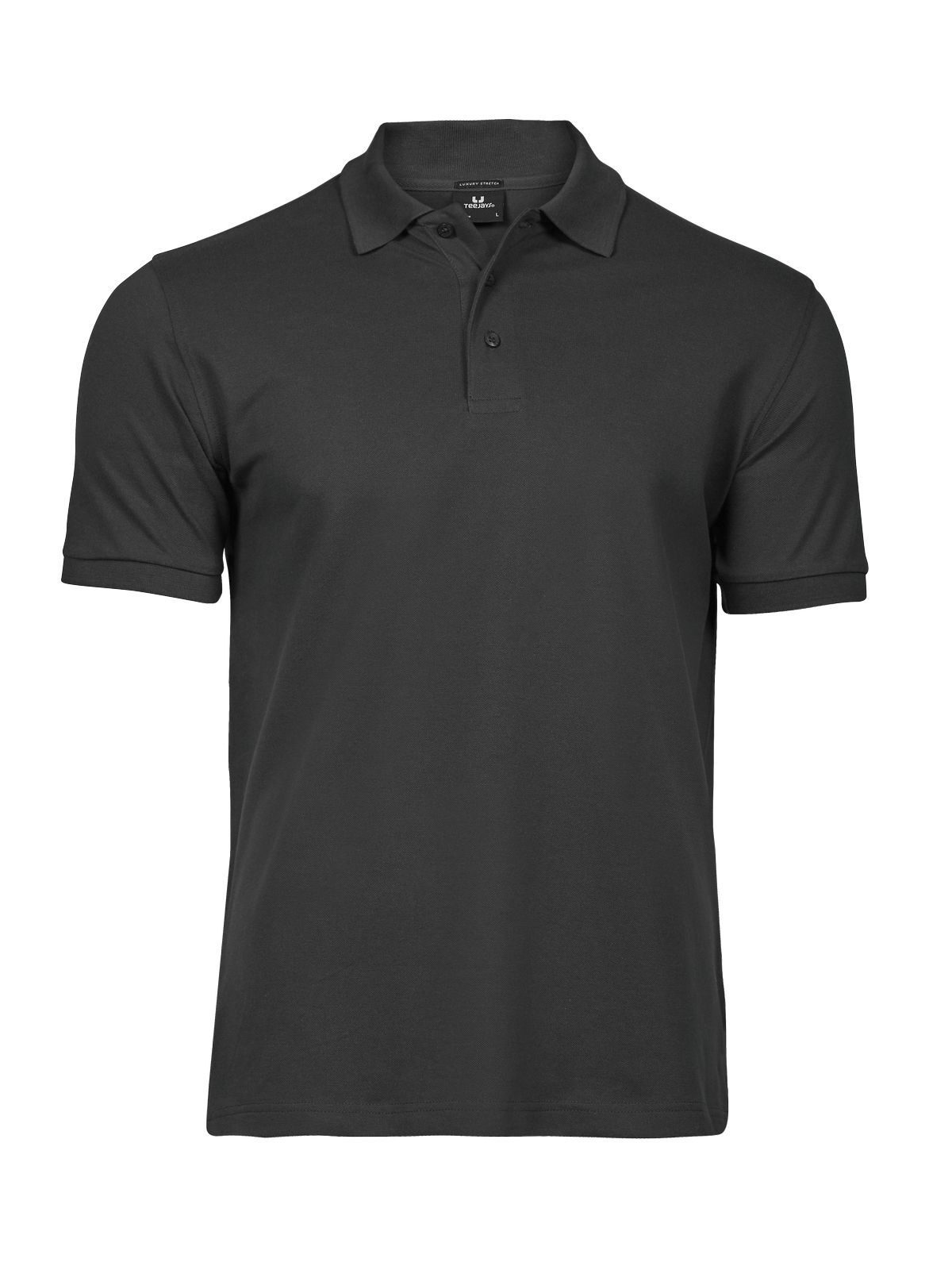 Polo elástico de lujo para hombre - 005 - Gris oscuro
