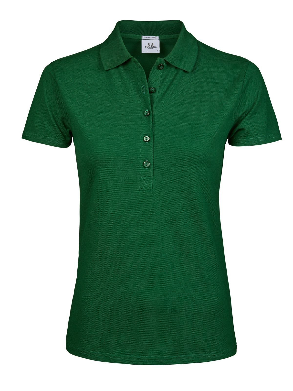 Polo elástico de lujo para mujer - 056 - Verde Bosque