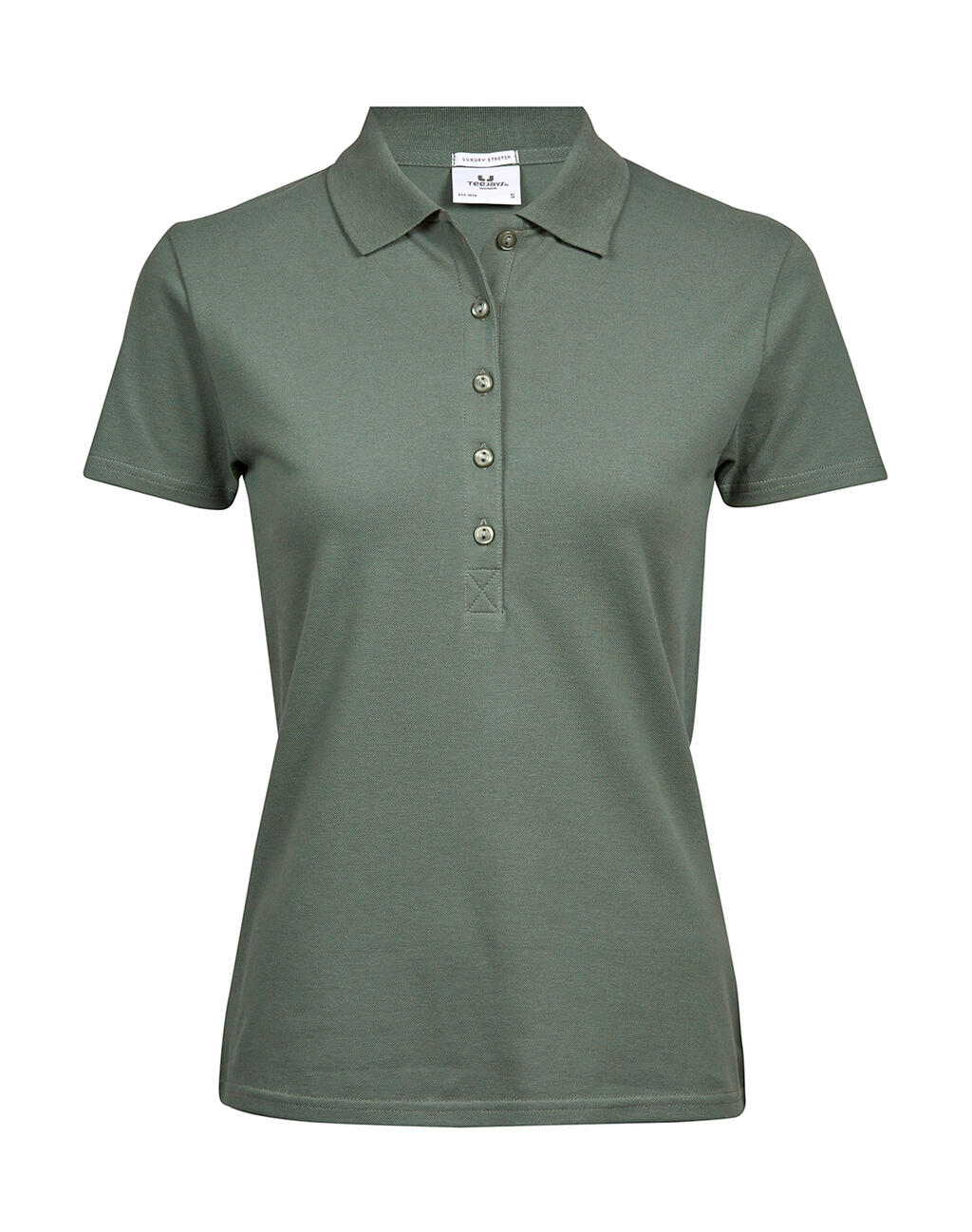 Polo elástico de lujo para mujer - 061 - Verde Hoja