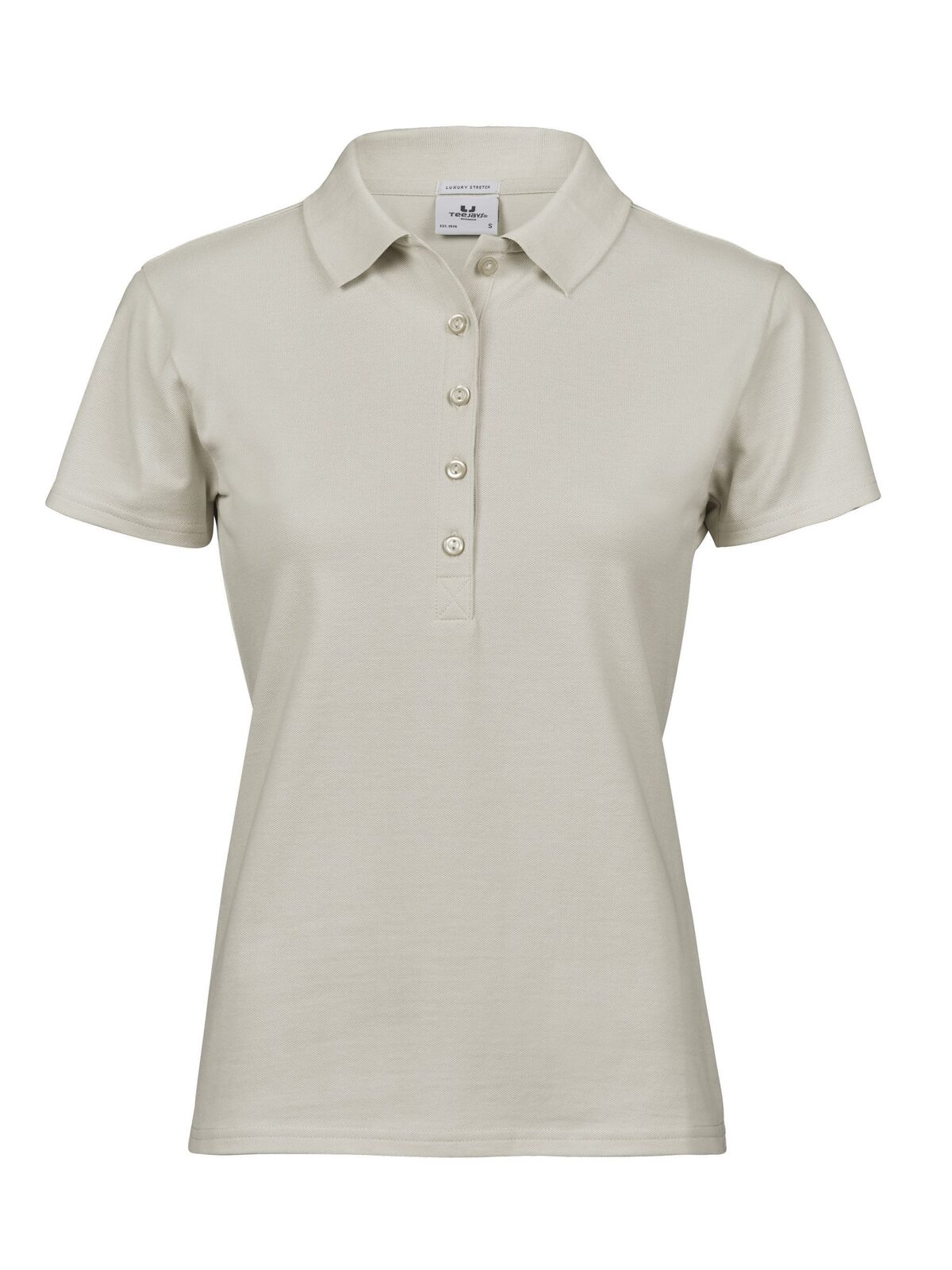 Polo elástico de lujo para mujer - Cemento
