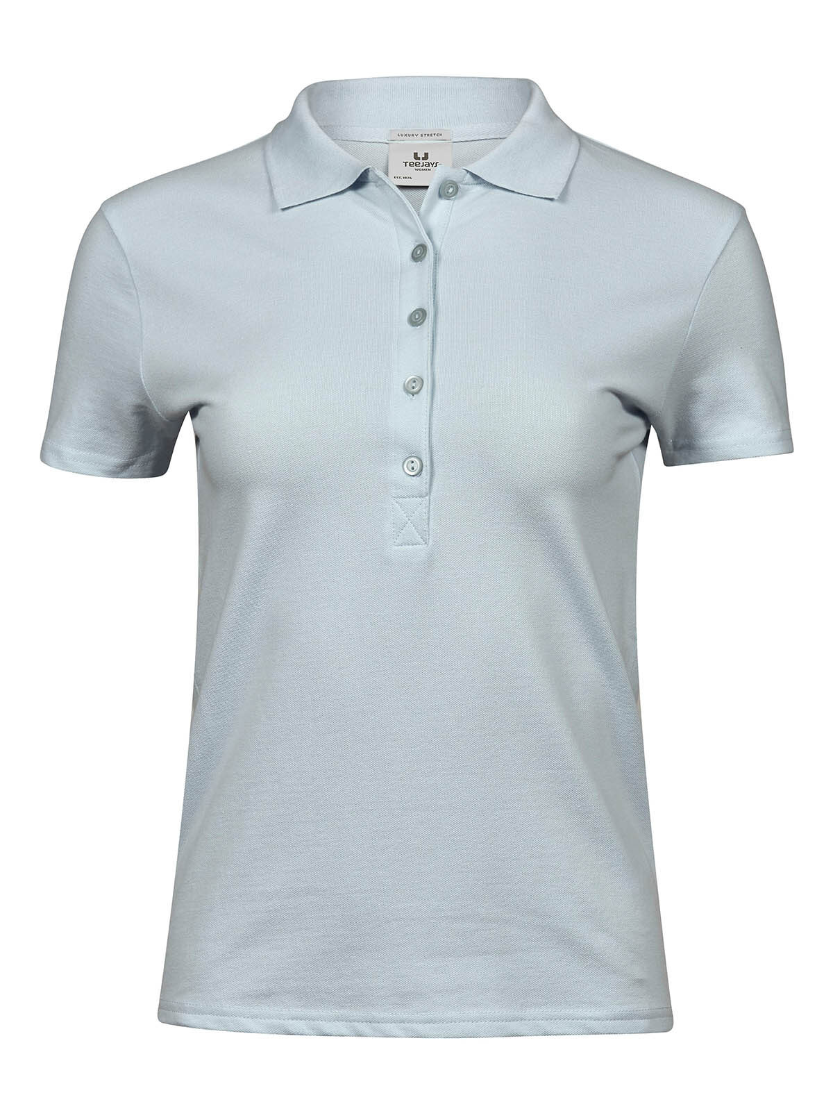 Polo elástico de lujo para mujer - Azul hielo