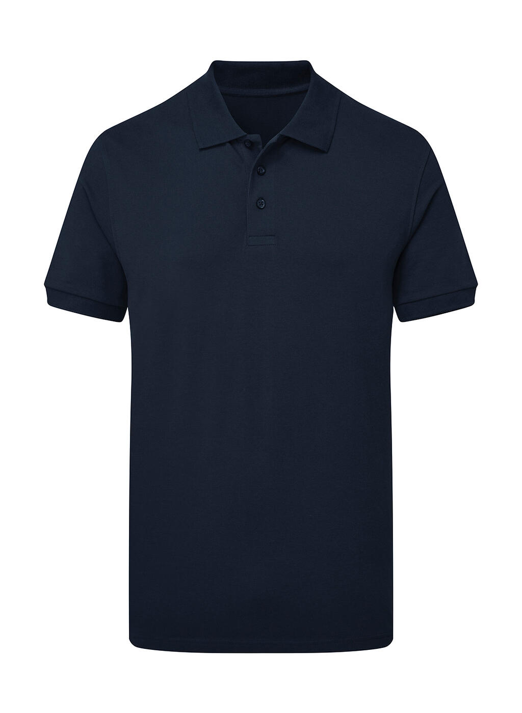 Polo elástico para hombre sin etiqueta de la marca - Azul marino oscuro