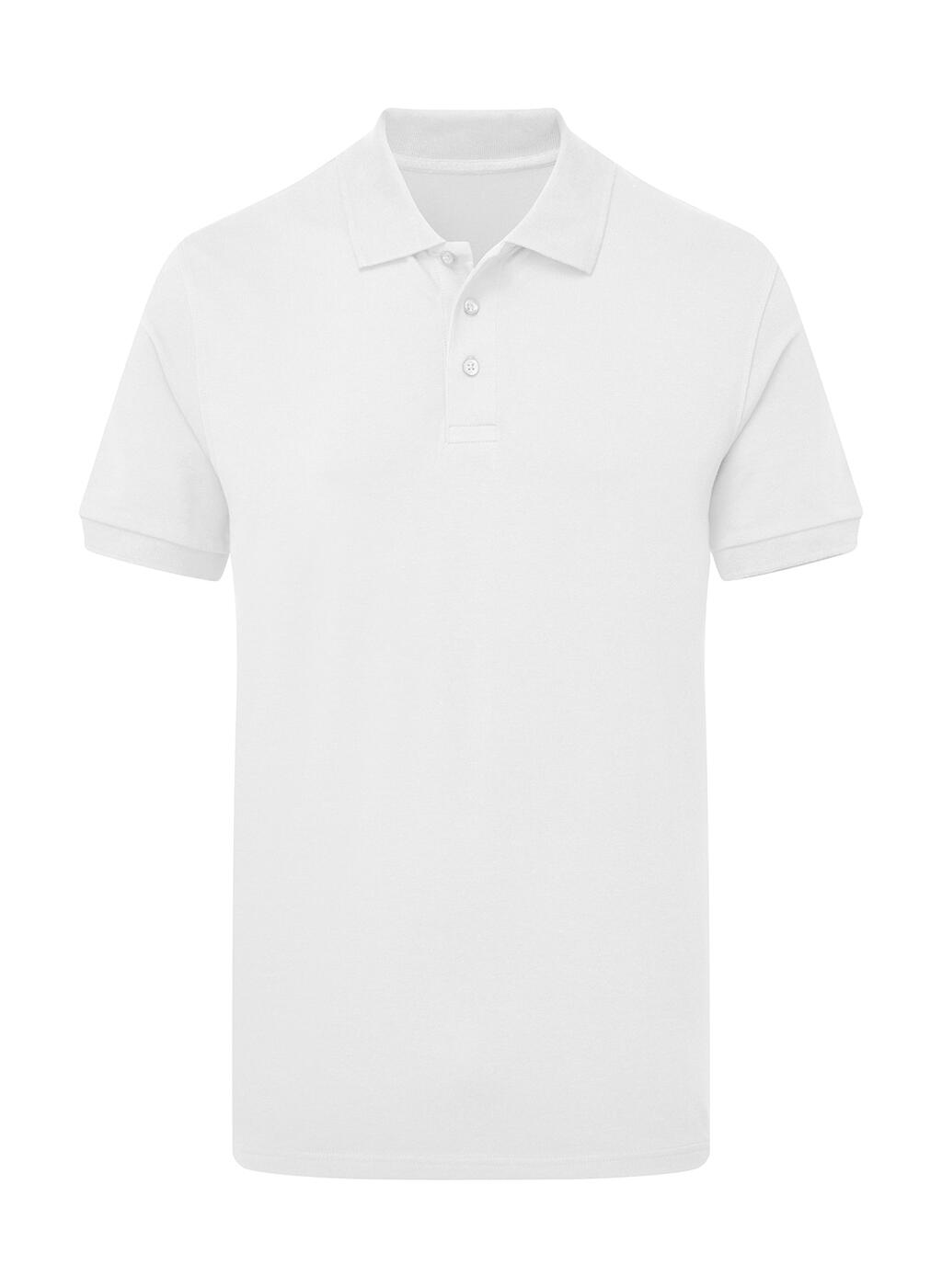 Polo elástico para hombre sin etiqueta de la marca - Blanco