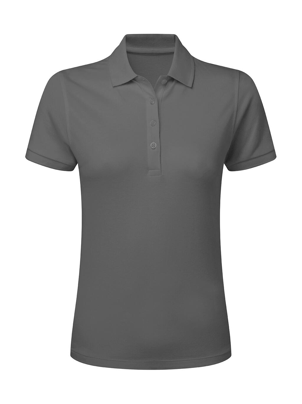 Polo elástico para mujer sin etiqueta de la marca. - Gris oscuro