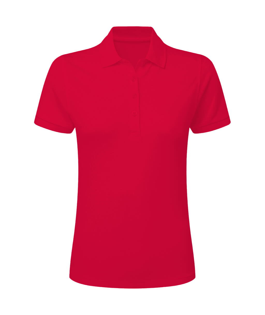 Polo elástico para mujer sin etiqueta de la marca. - Rojo