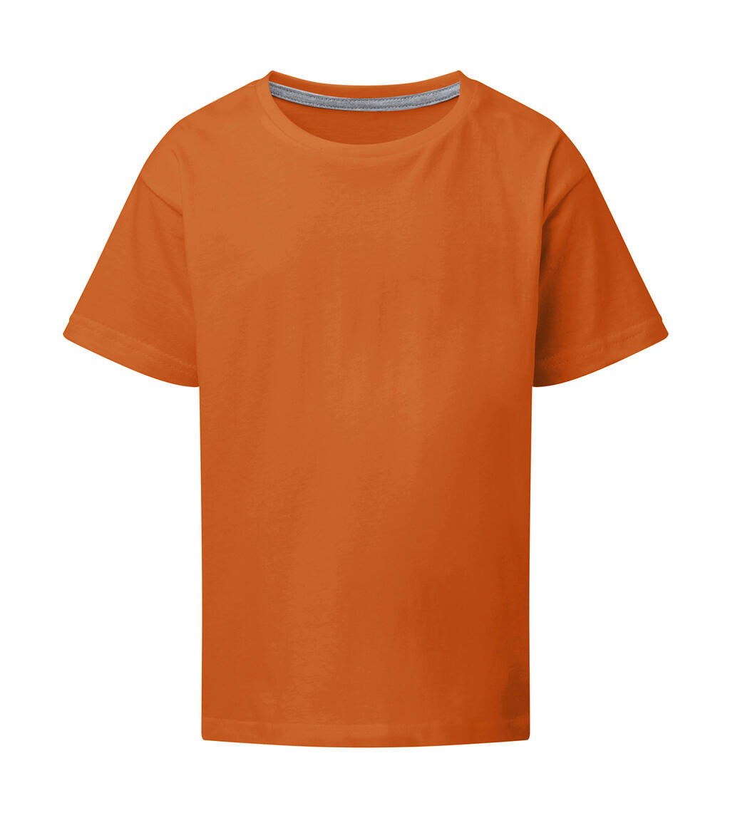 Camiseta infantil Signature sin etiqueta - NARANJA