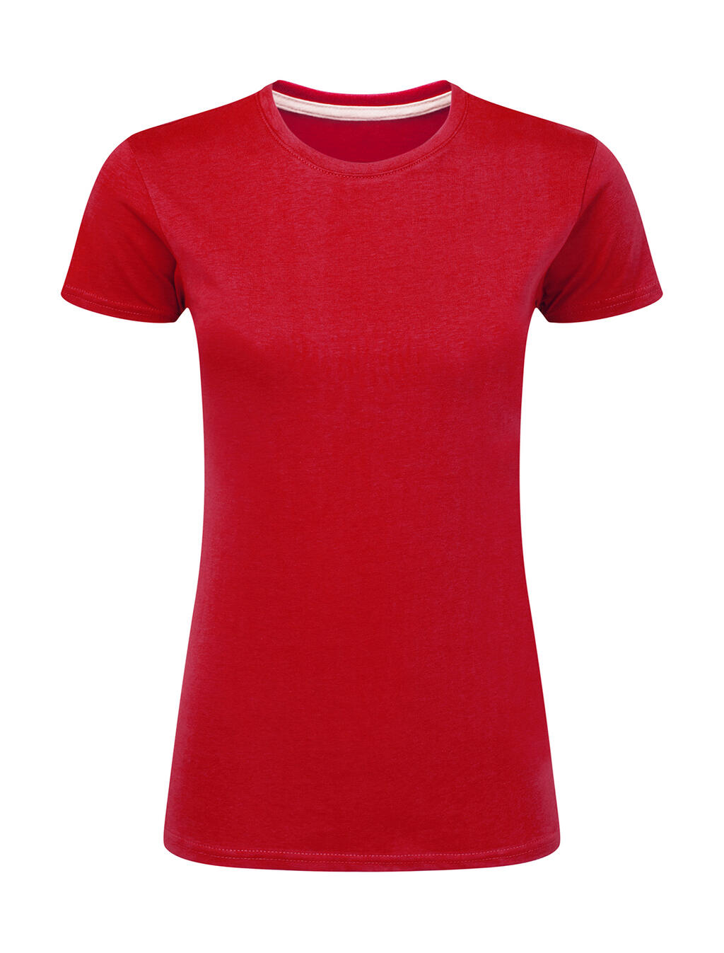 Camiseta de mujer Signature sin etiqueta - Rojo