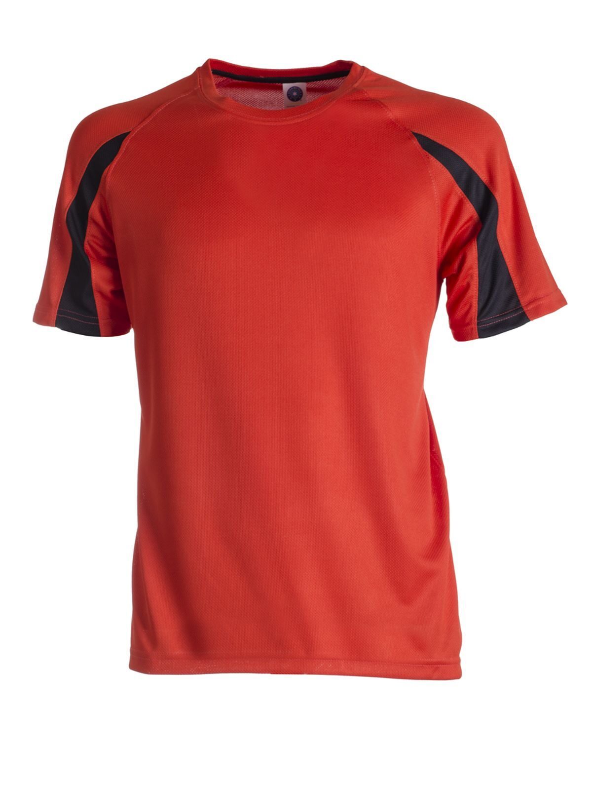 Camiseta deportiva unisex con contraste - Negro