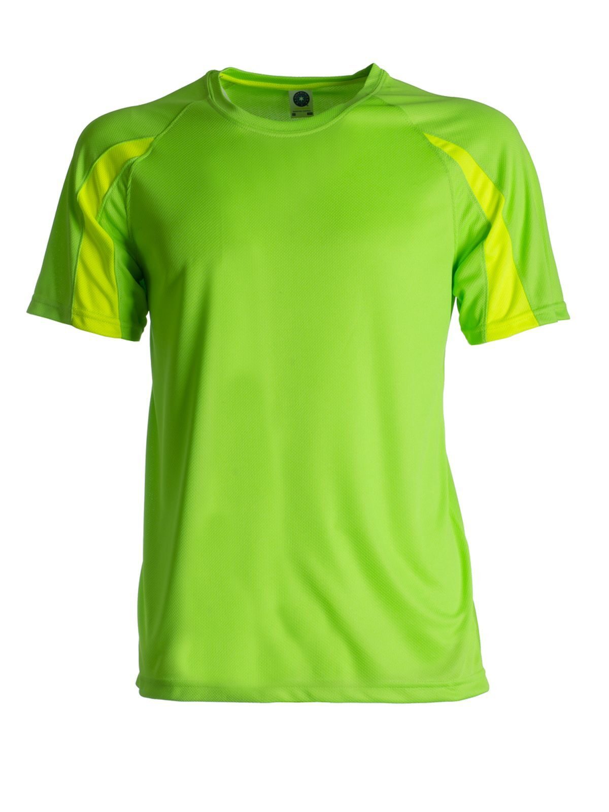 Camiseta deportiva unisex con contraste - 64 - Amarillo fluorescente