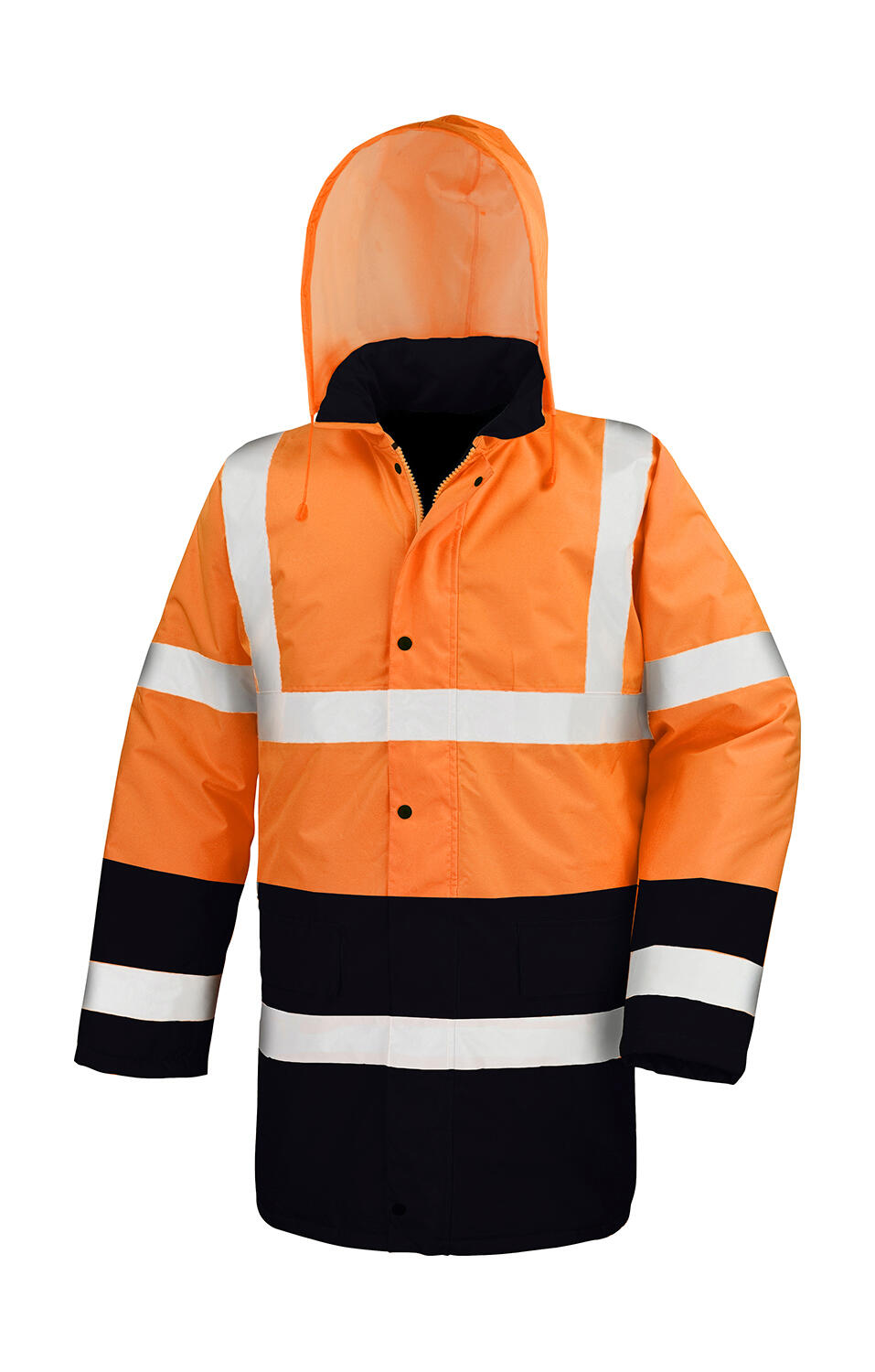 Chaqueta bicolor Safety Core para autopista - 478 - NARANJA NEGRO FLUORESCENTE