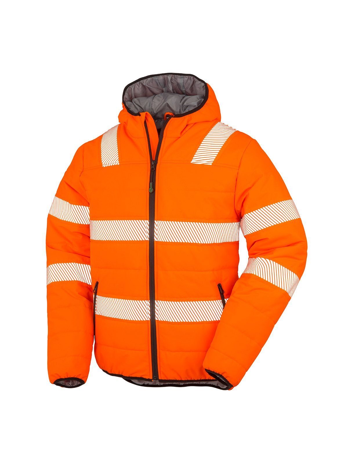 Chaqueta de seguridad acolchada de tejido Ripstop reciclado - FORA - NARANJA FLUORESCENTE