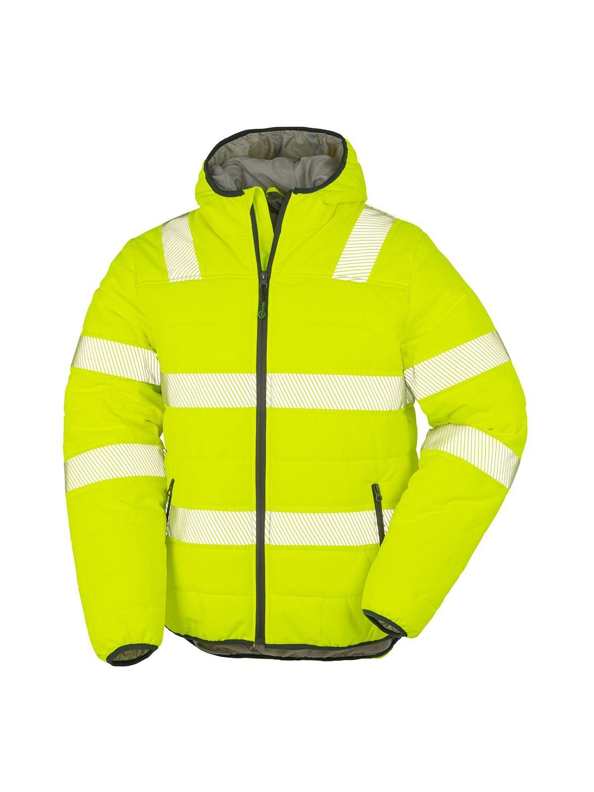 Chaqueta de seguridad acolchada de tejido Ripstop reciclado - FYEL - AMARILLO FLUORESCENTE