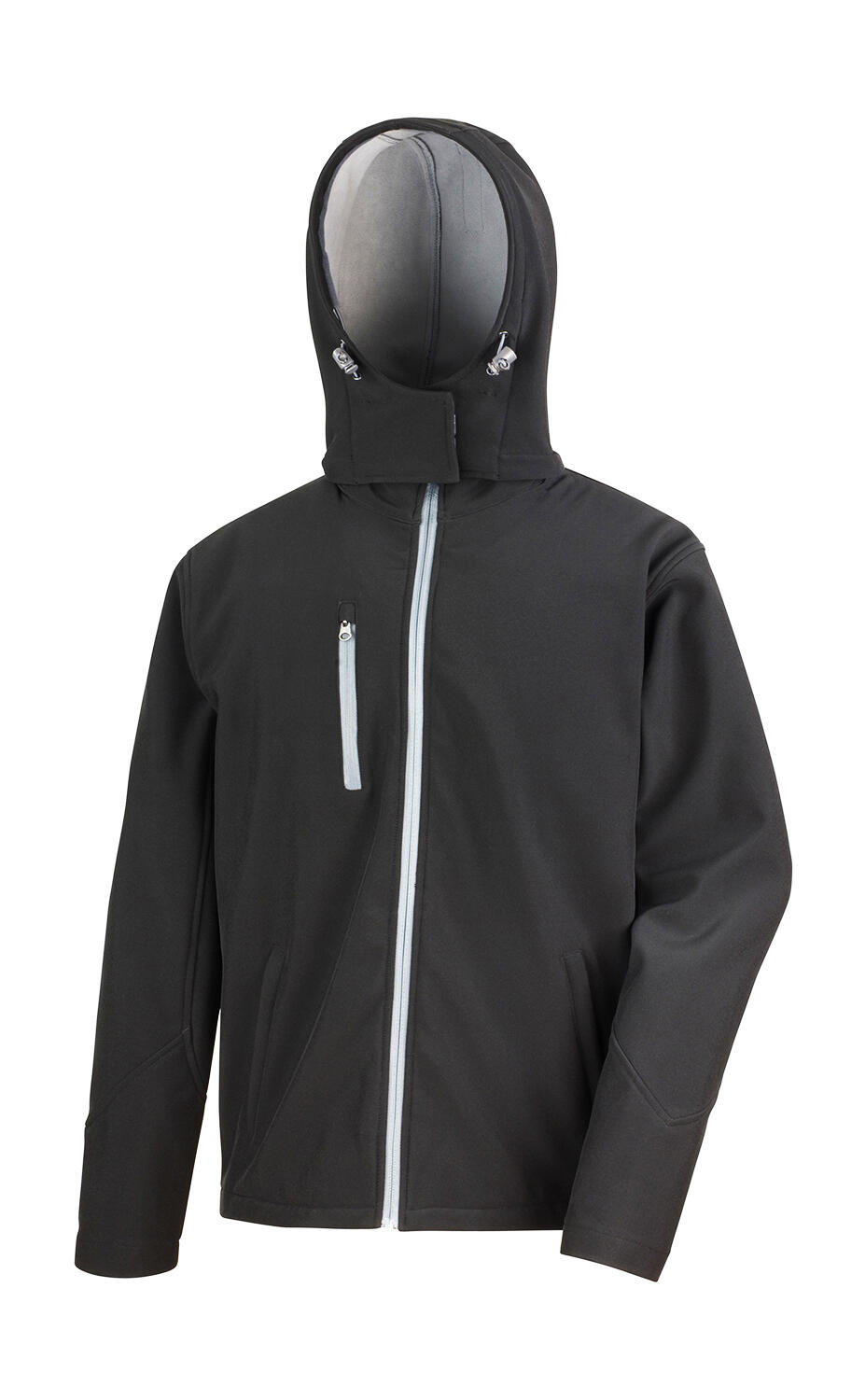 Chaqueta softshell TX Performance con capucha - BKGY - Negro-Gris