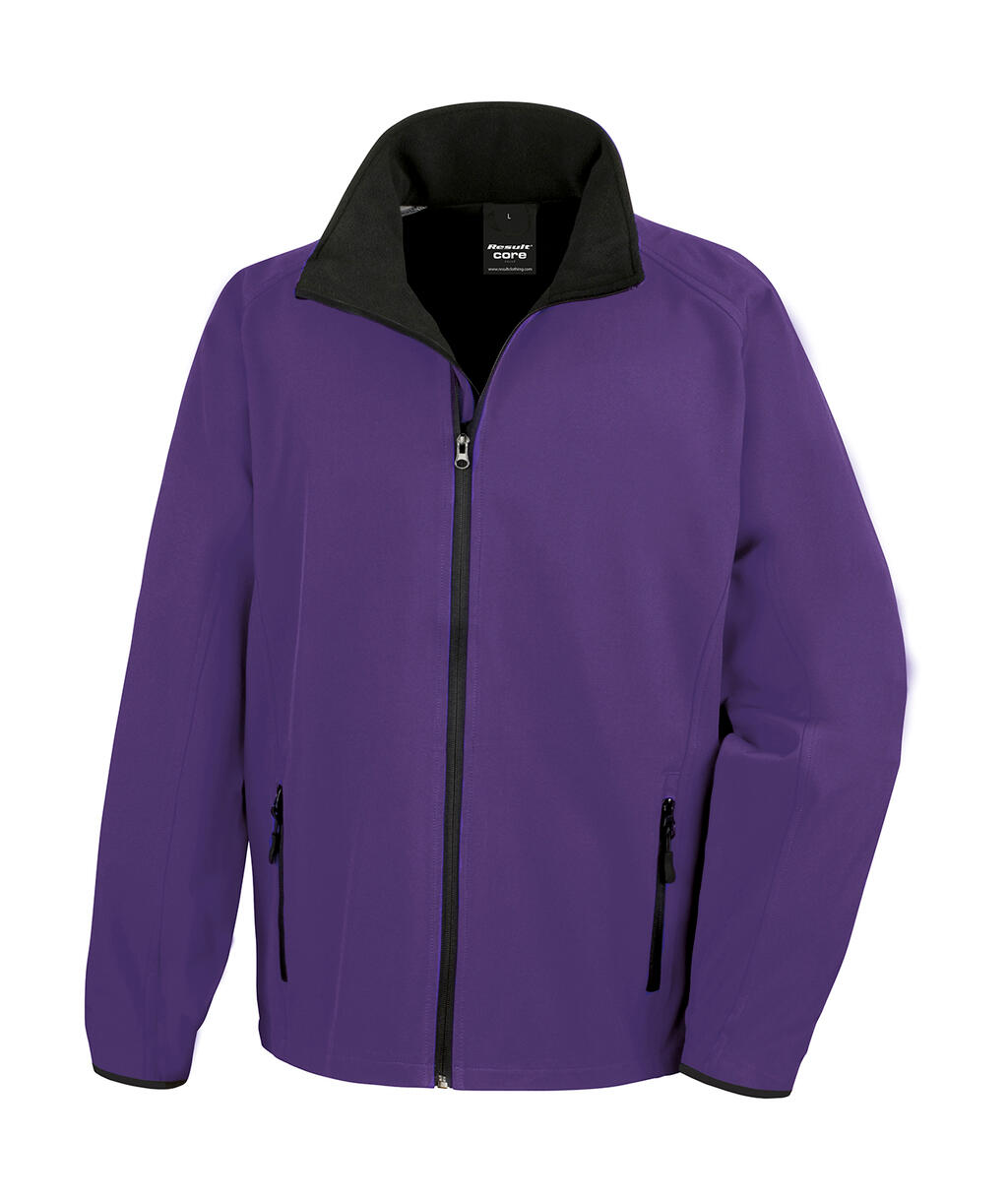 Chaqueta softshell imprimible - 371 - Púrpura-Negro
