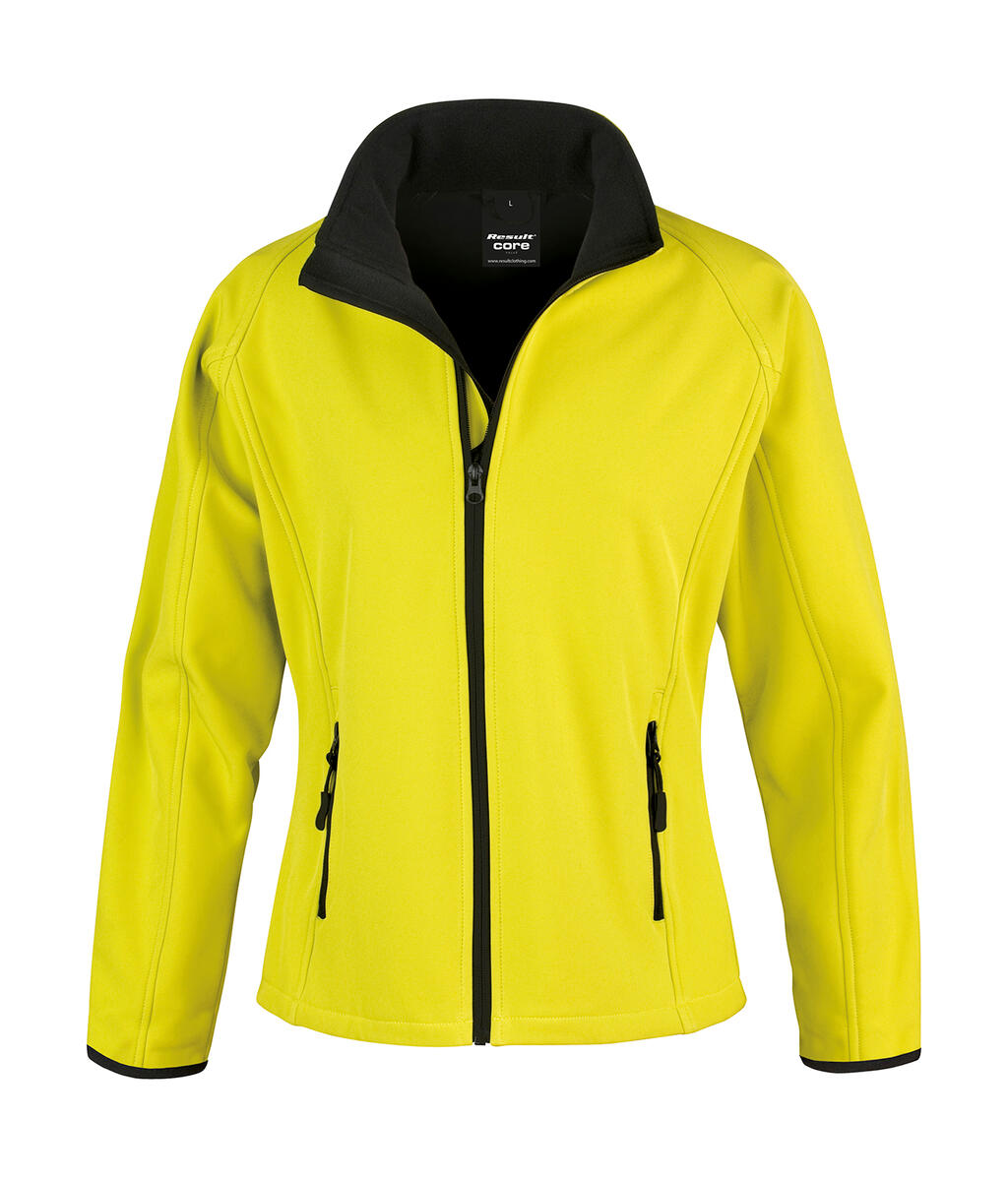 Chaqueta softshell para mujer con estampado - 657 - AMARILLO-NEGRO