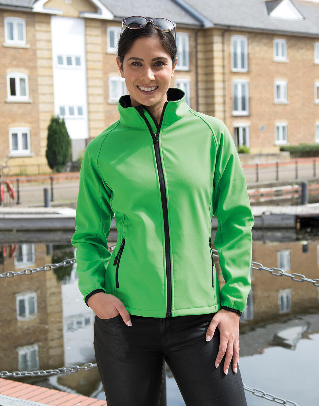 Chaqueta softshell para mujer con estampado